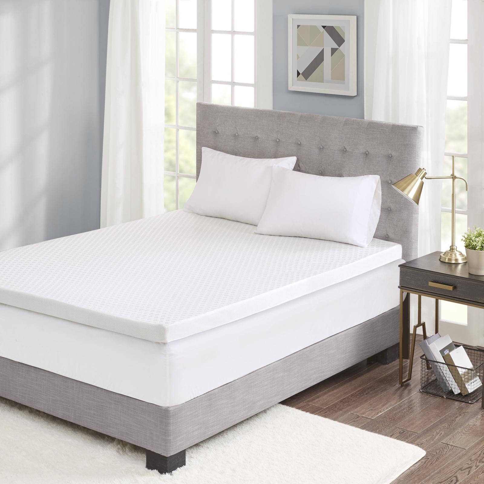 Hypoallergenic Cooling Gel Memory Foam Mattress Topper with Removable Cooling Cover 2 Hypoallergenic Cooling Gel Memory Foam Mattress Topper with Removable Cooling Cover
