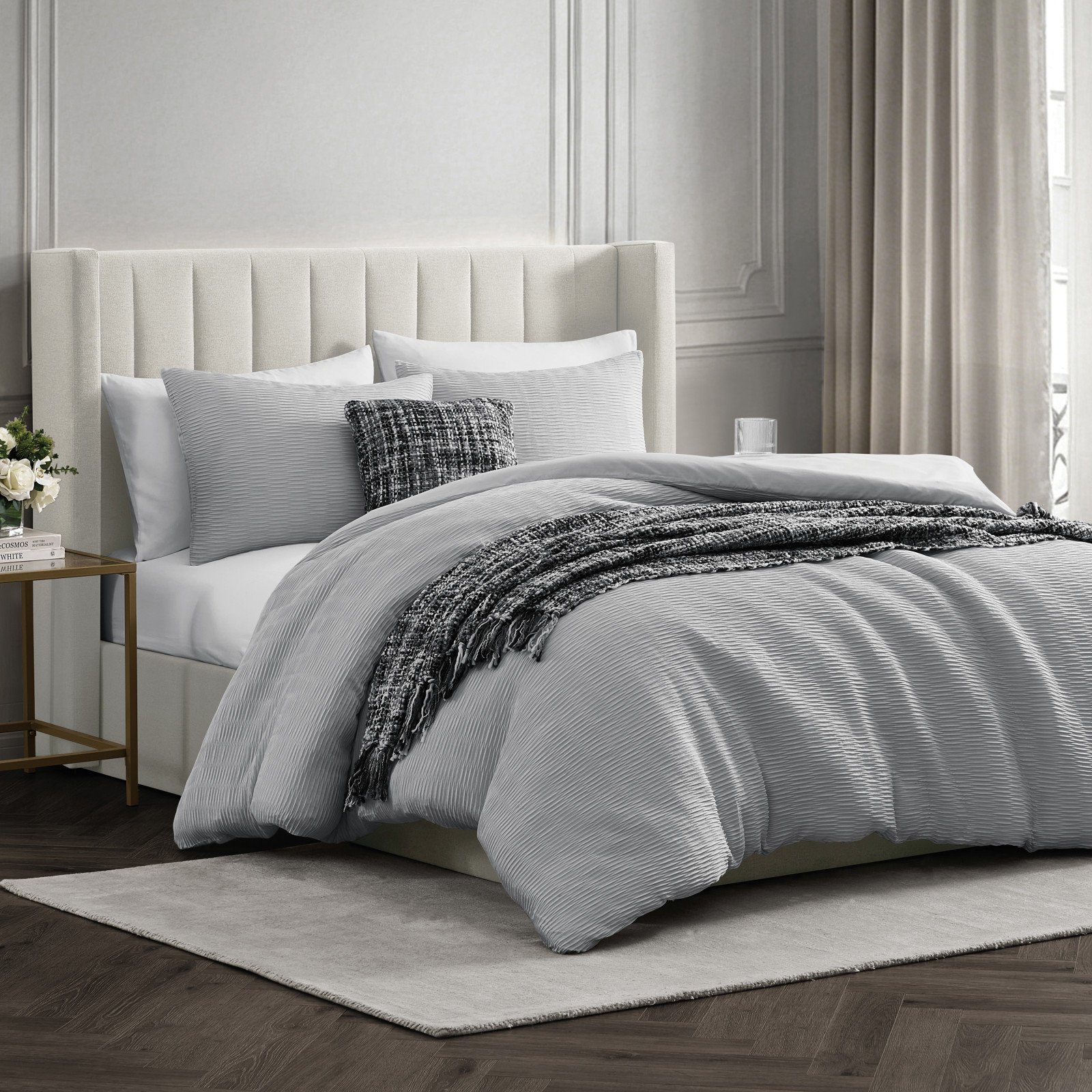 Karl Pleated 5-Piece Bed in a Bag Comforter Set 1 Karl Pleated 5-Piece Bed in a Bag Comforter Set