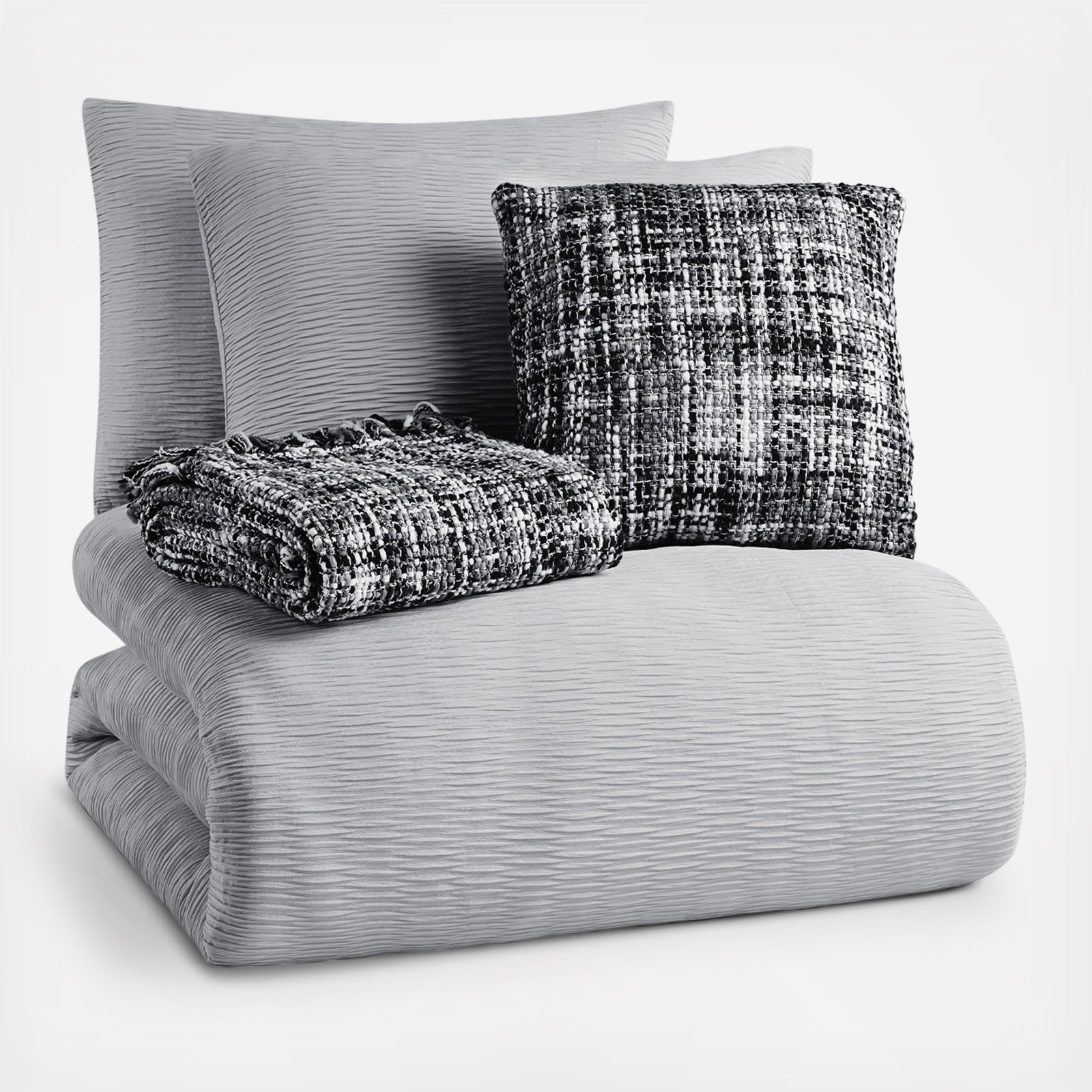 Karl Pleated 5-Piece Bed in a Bag Comforter Set 2 Karl Pleated 5-Piece Bed in a Bag Comforter Set