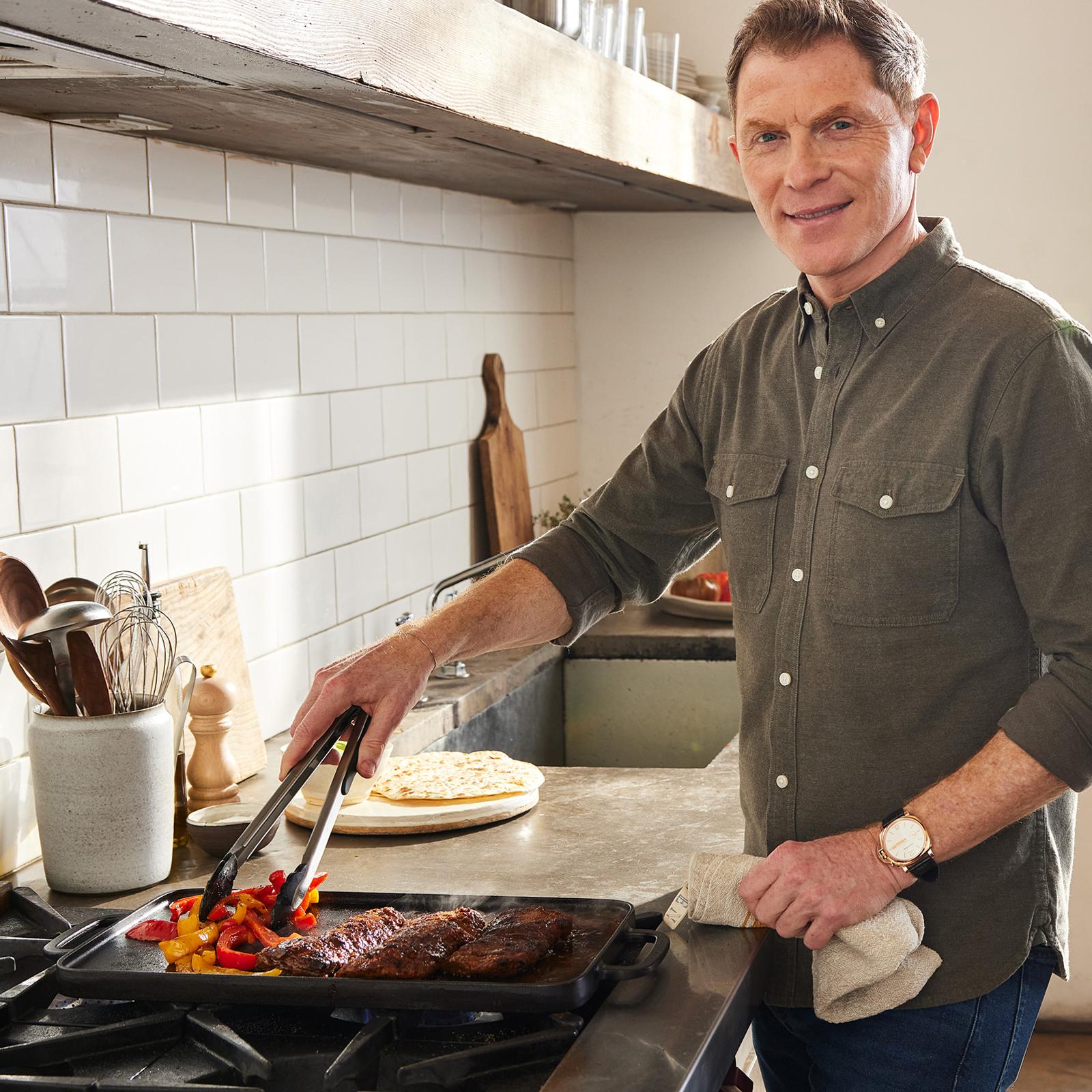 Bobby Flay Reversible Cast Iron Grill Griddle 1 Bobby Flay Reversible Cast Iron Grill Griddle