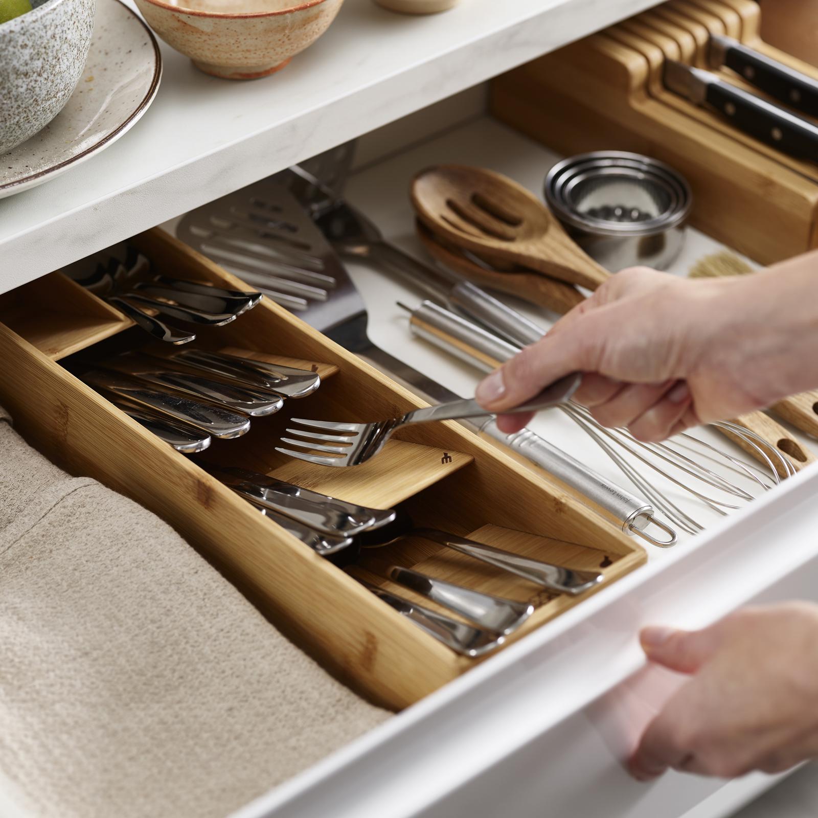 DrawerStore Bamboo Cutlery organizer 2 DrawerStore Bamboo Cutlery organizer