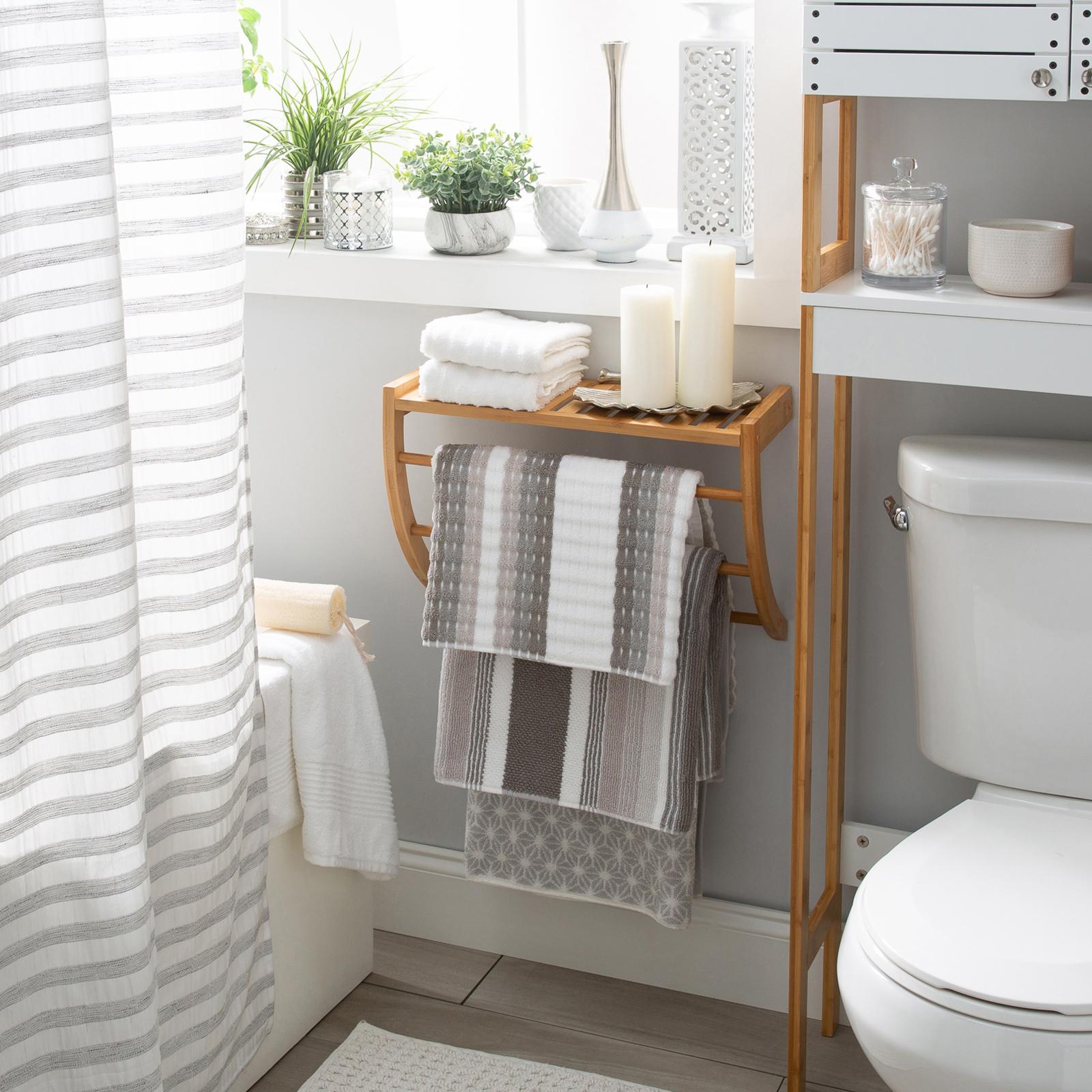 Lohas Wall Mounted Shelf with Towel Rack 1 Lohas Wall Mounted Shelf with Towel Rack