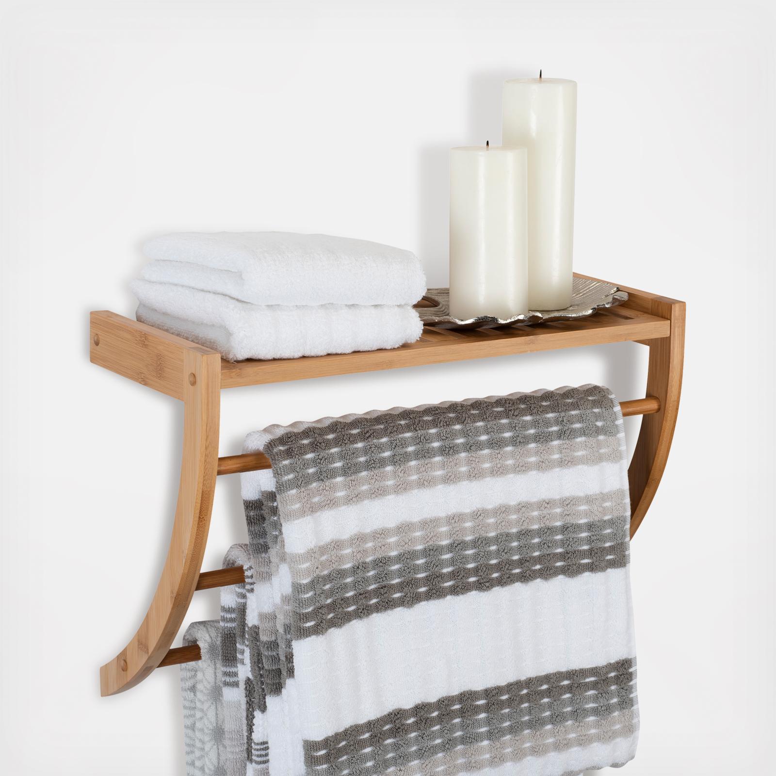 Lohas Wall Mounted Shelf with Towel Rack 2 Lohas Wall Mounted Shelf with Towel Rack