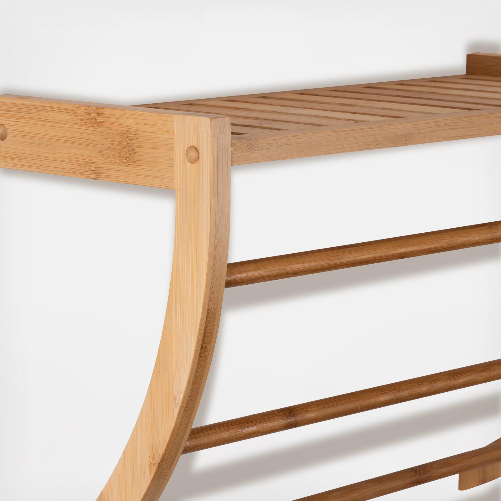 Lohas Wall Mounted Shelf with Towel Rack 4 Lohas Wall Mounted Shelf with Towel Rack