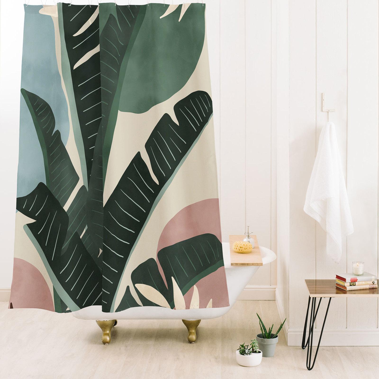 Marta Barragan Camarasa Modern Jungle Shapes Shower Curtain