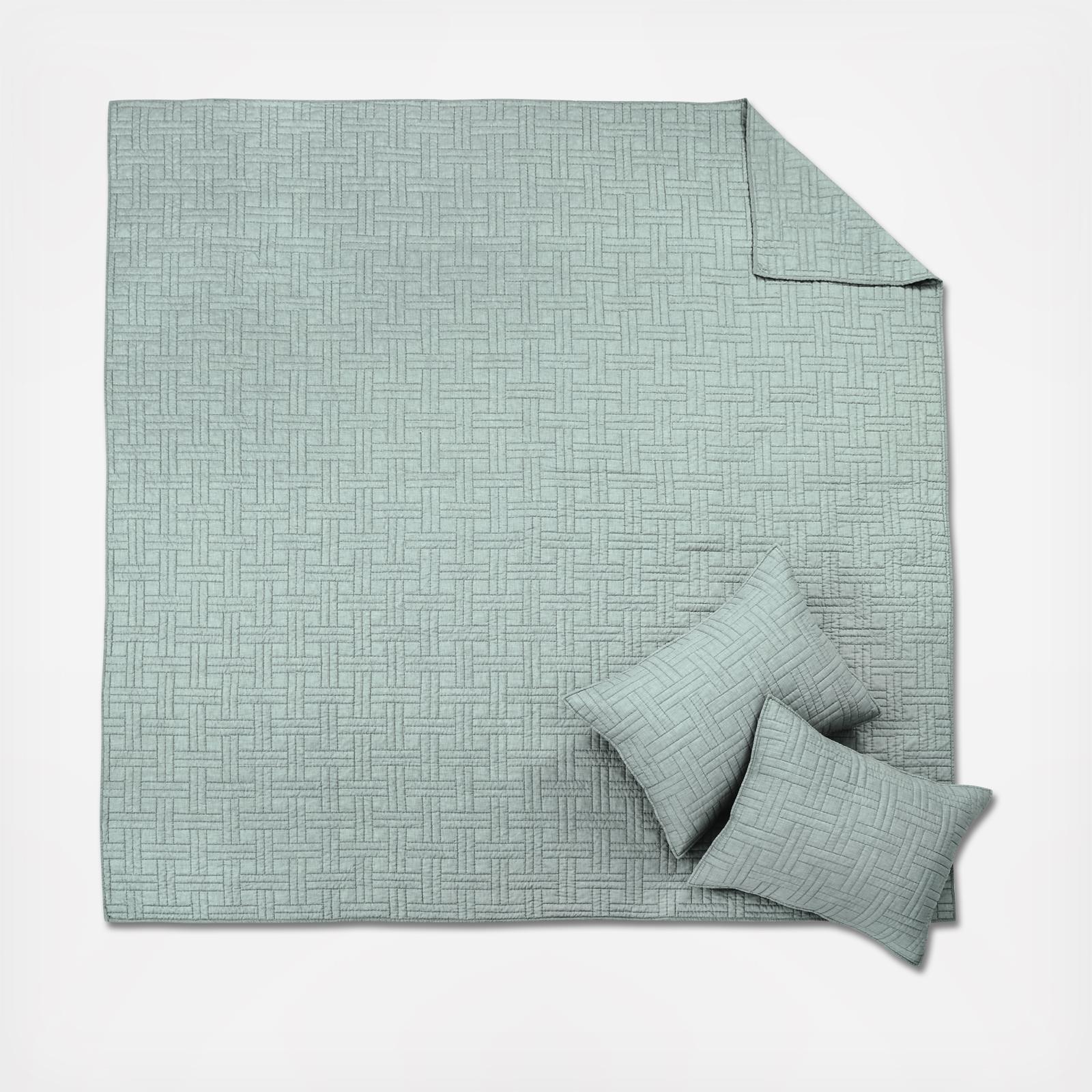 Melange Stitch 3-Piece Reversible Quilt Set