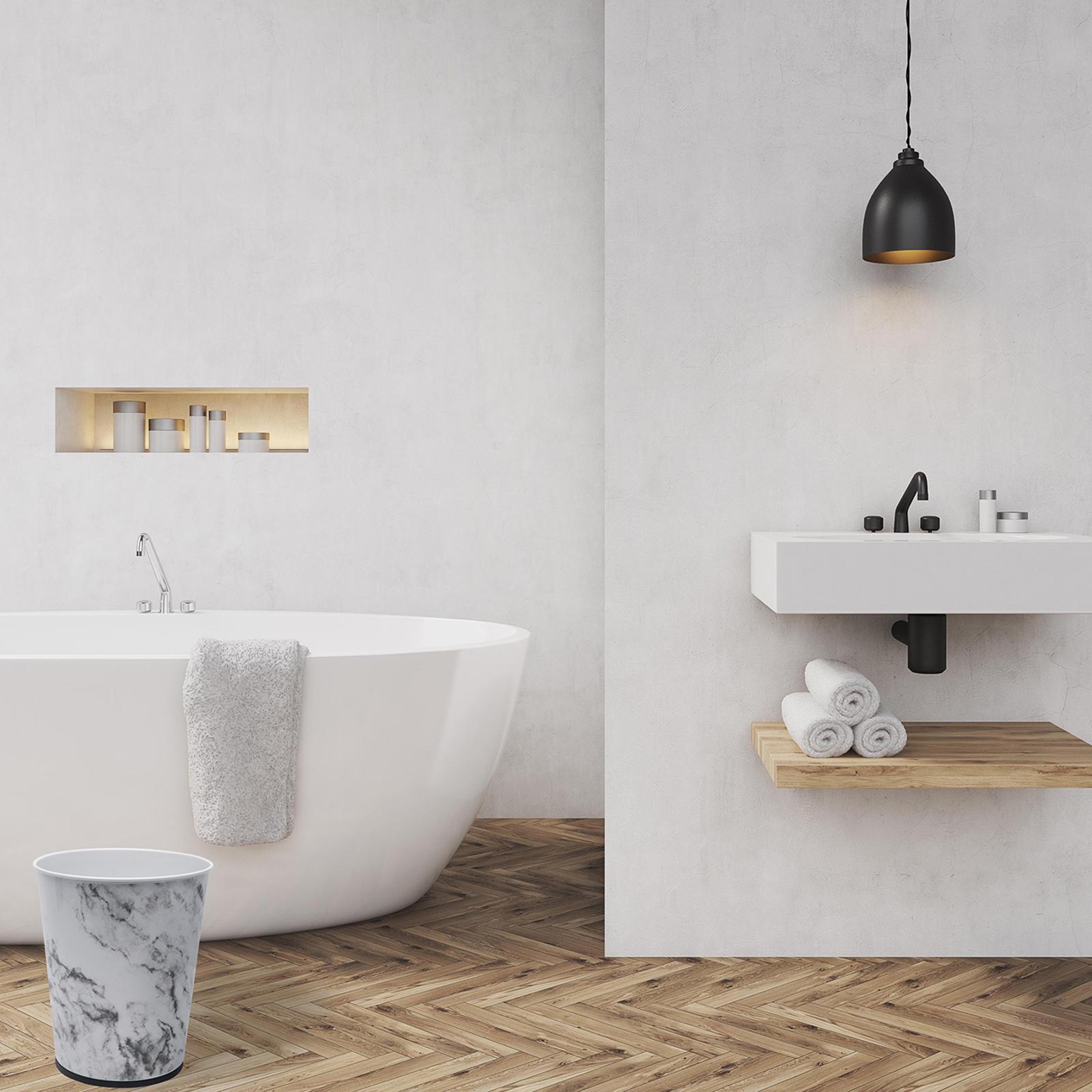 Marble Design Bathroom Trash Can 6 Marble Design Bathroom Trash Can