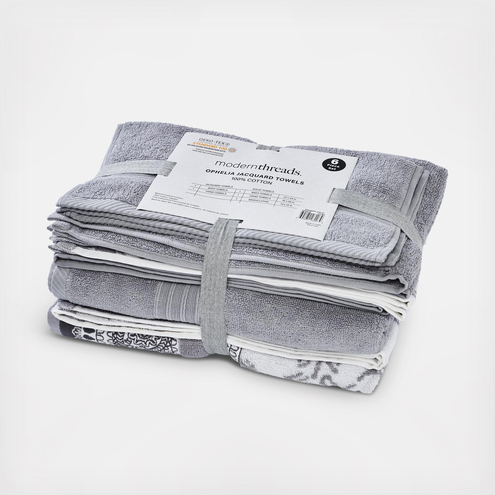 Ophelia 6-Piece Yarn Dyed Towel Set 4 Ophelia 6-Piece Yarn Dyed Towel Set