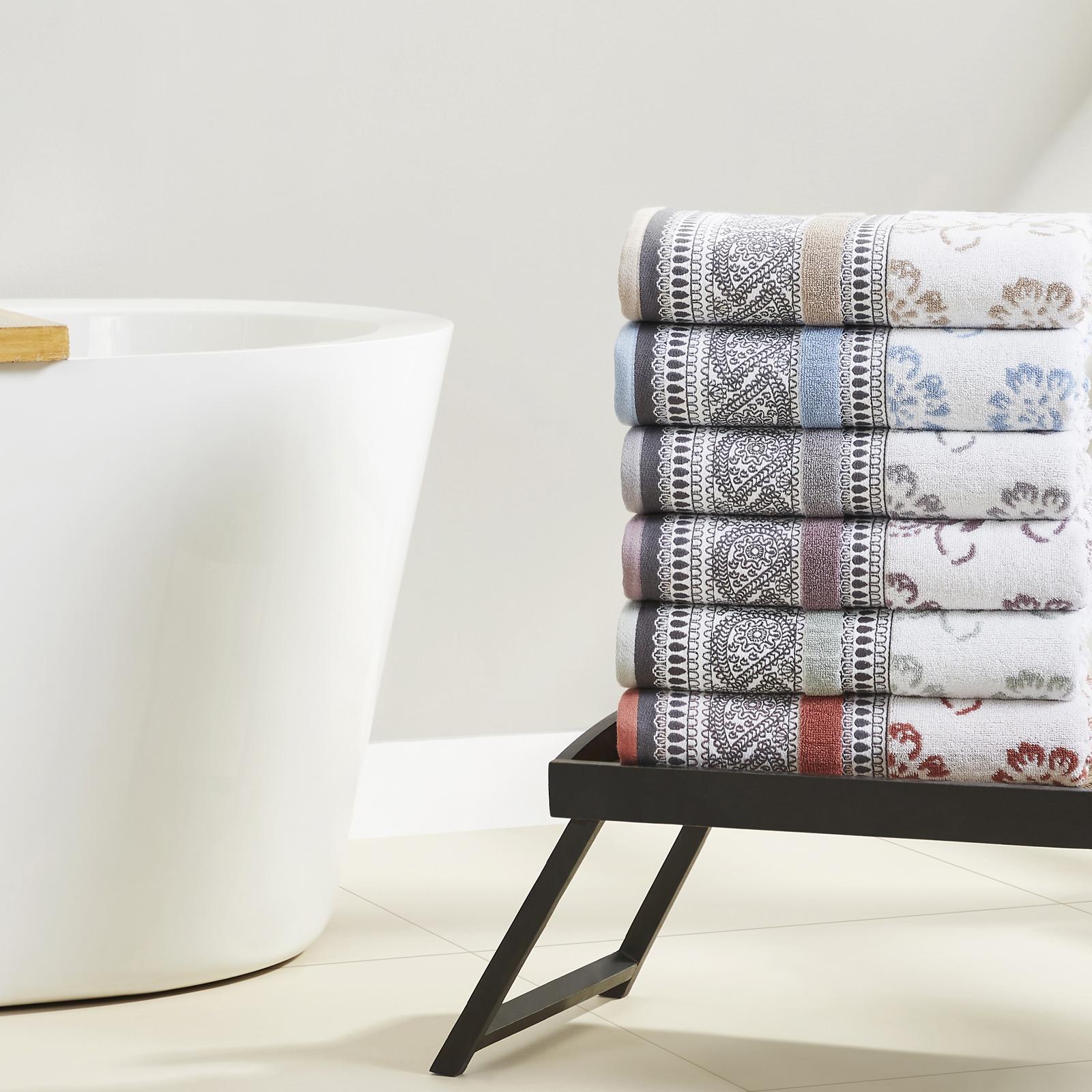 Ophelia 6-Piece Yarn Dyed Towel Set 6 Ophelia 6-Piece Yarn Dyed Towel Set