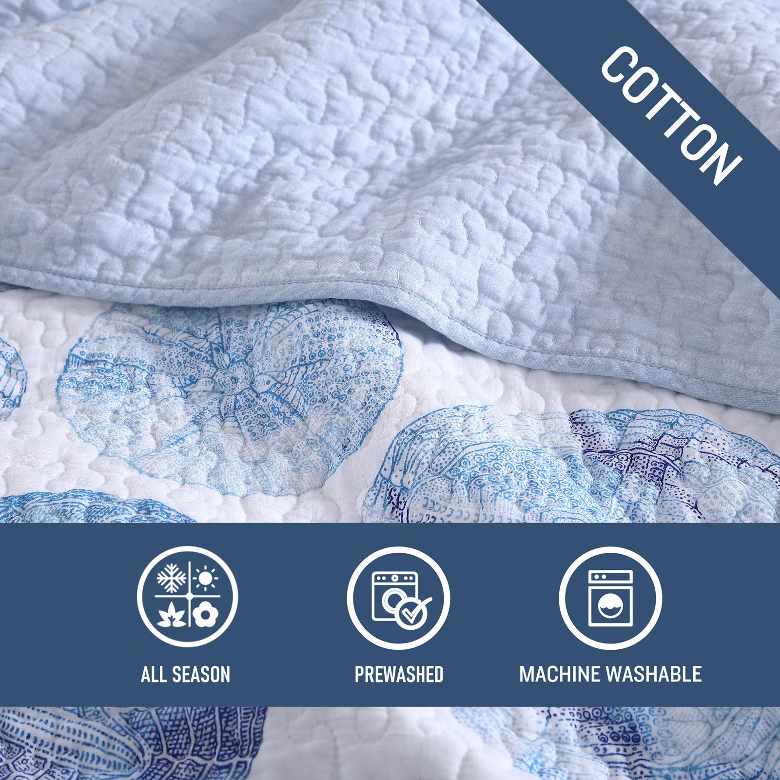 Ocean Isle 3-Piece Reversible Quilt Set 8 Ocean Isle 3-Piece Reversible Quilt Set