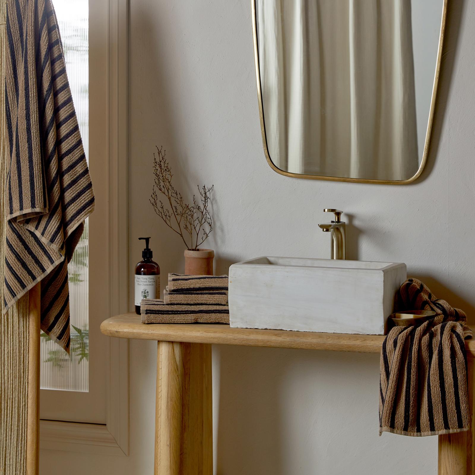 Organic Resort Stripe Bath Sheet 1 Organic Resort Stripe Bath Sheet