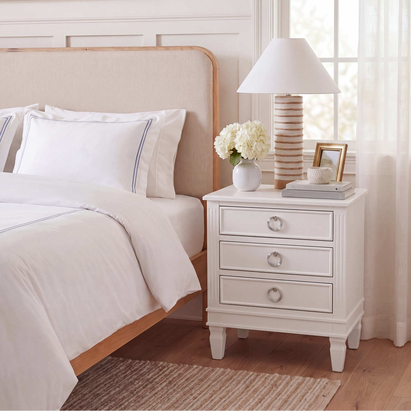 Kira Three Drawer Nightstand 11 Kira Three Drawer Nightstand