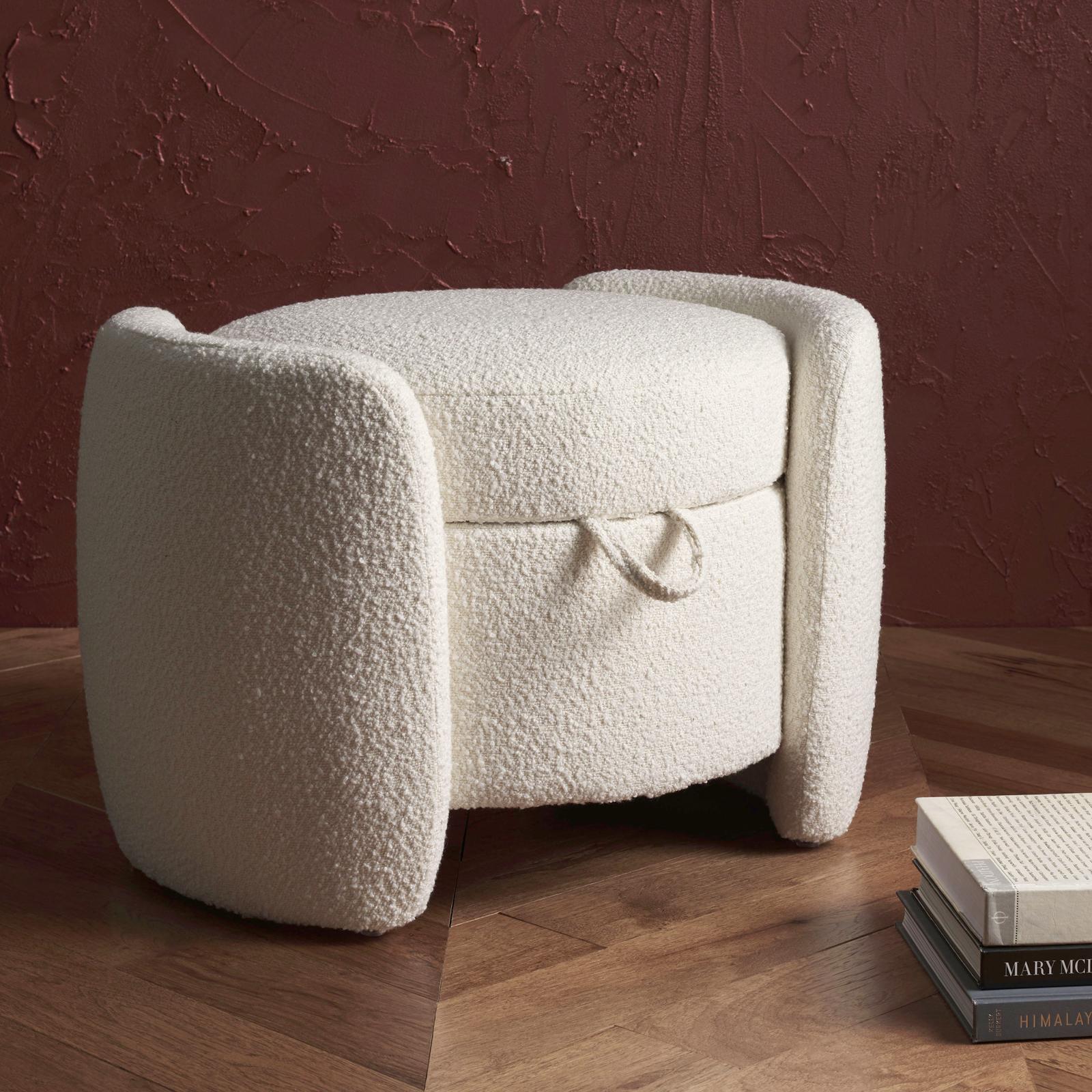 Danianna Boucle Ottoman 16 Danianna Boucle Ottoman
