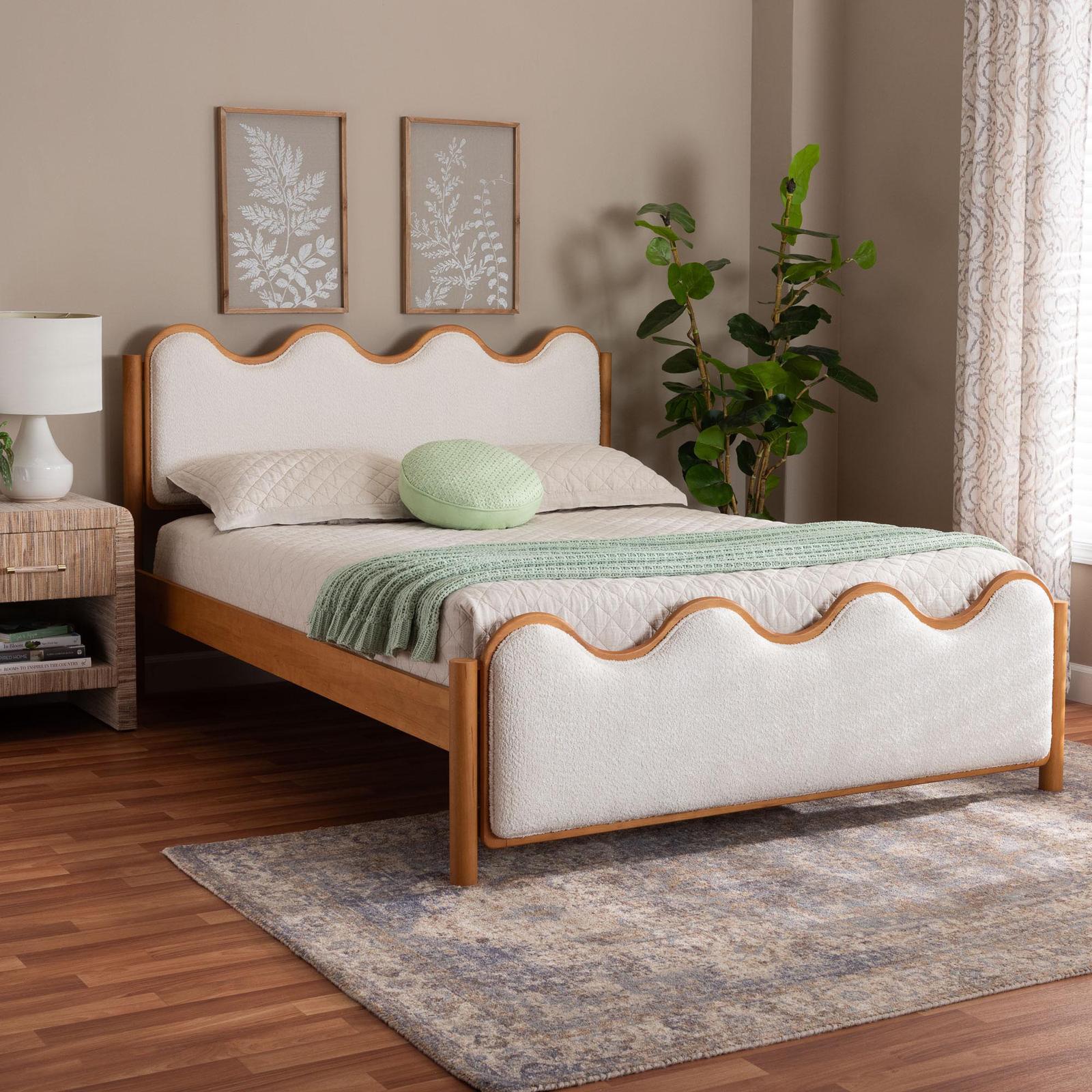 Lilia Mid-Century Modern Scalloped Platform Bed 7 Lilia Mid-Century Modern Scalloped Platform Bed