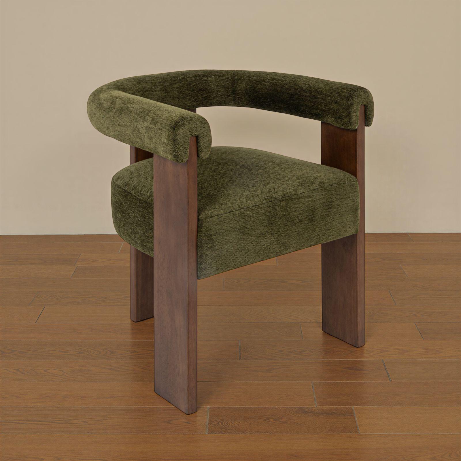 Copenhagen Barrel Accent Chair with Velvet Upholstery 1 Copenhagen Barrel Accent Chair with Velvet Upholstery