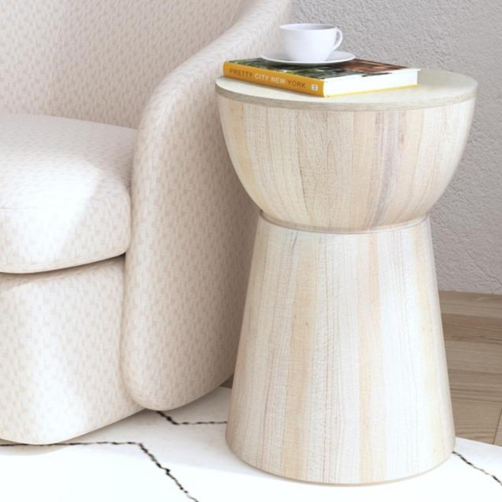 Cinched Drum Side Table 1 Cinched Drum Side Table