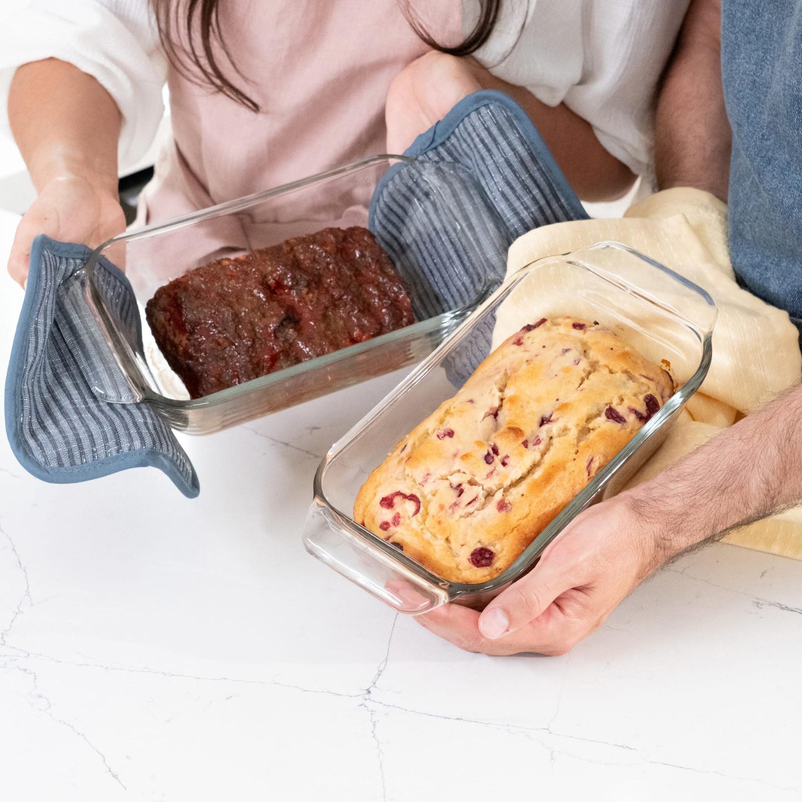 Baker’s Premium Glass Loaf Baking Dish, Set of 2 2 Baker’s Premium Glass Loaf Baking Dish, Set of 2