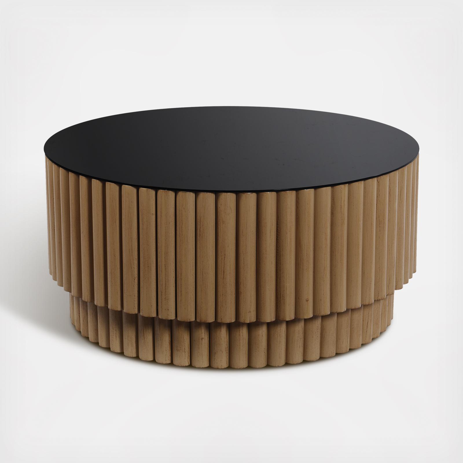Fluted Barrel Coffee Table 2 Fluted Barrel Coffee Table