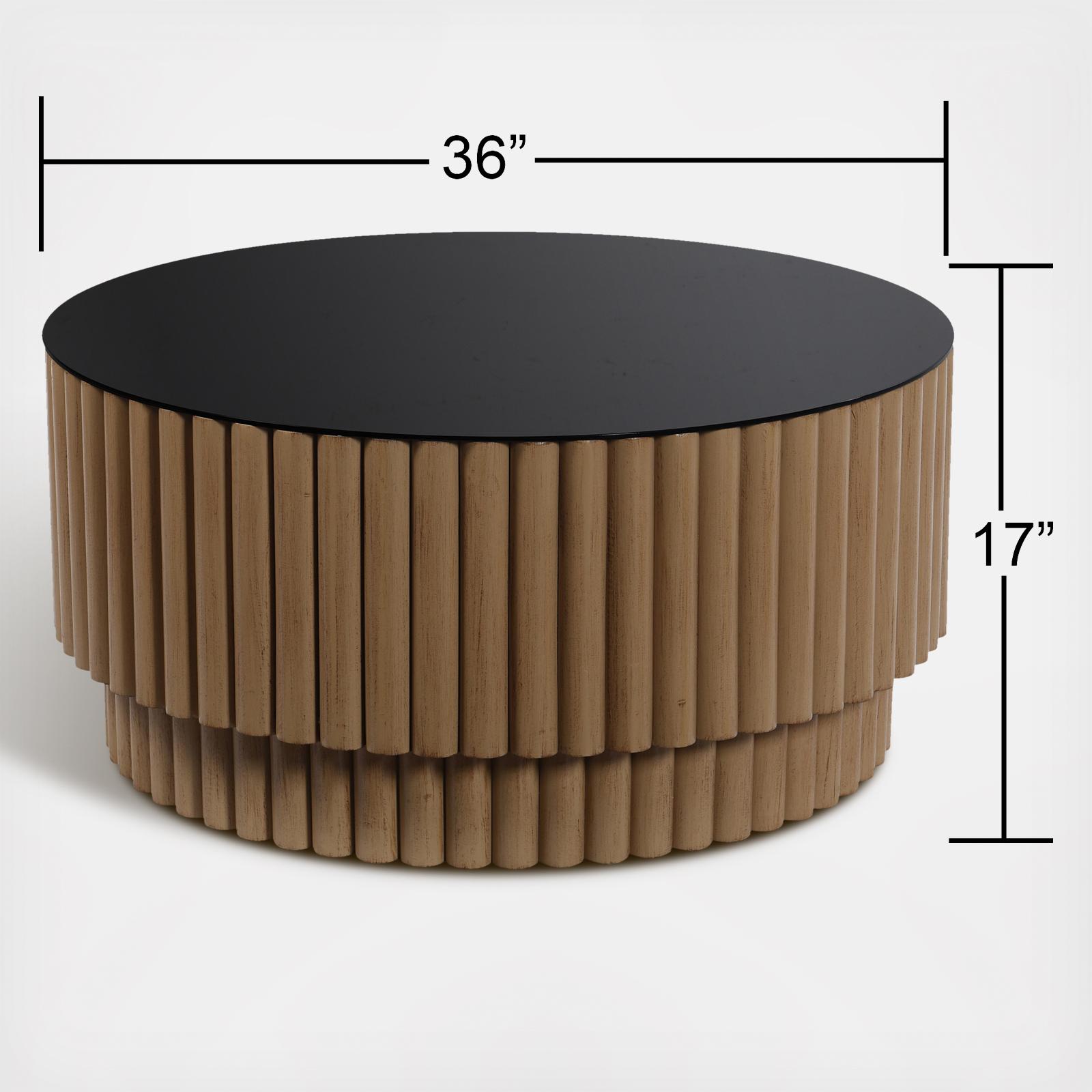 Fluted Barrel Coffee Table 6 Fluted Barrel Coffee Table