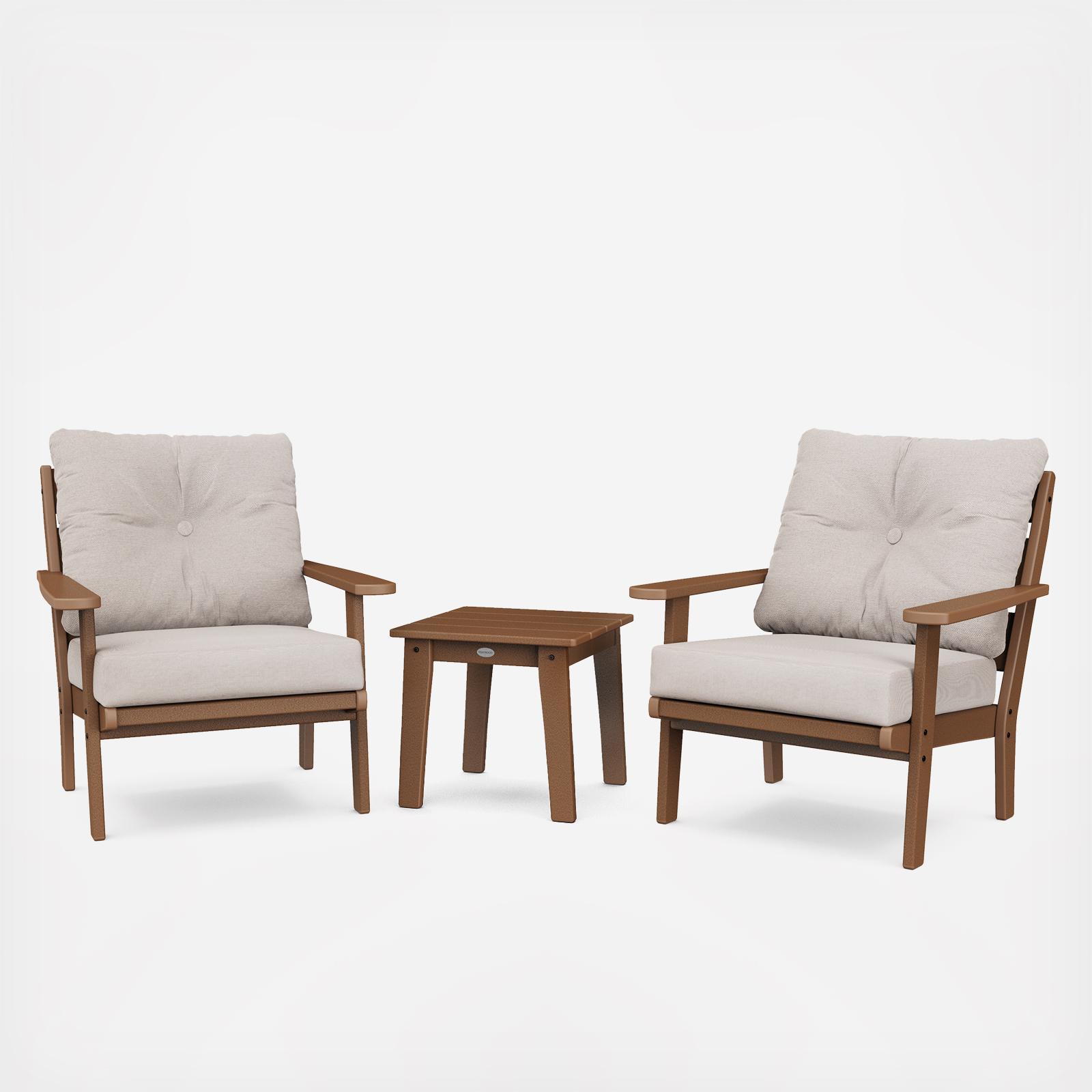 Lakeside 3-Piece Deep Seating Chair Set 2 Lakeside 3-Piece Deep Seating Chair Set