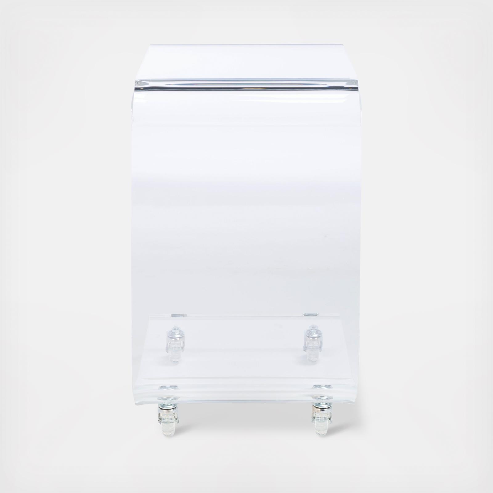 Rollins Acrylic Bar Cart 2 Rollins Acrylic Bar Cart