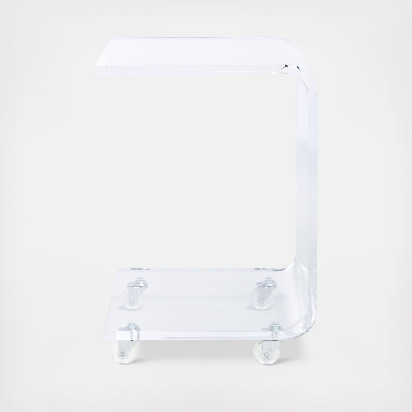 Rollins Acrylic Bar Cart 3 Rollins Acrylic Bar Cart
