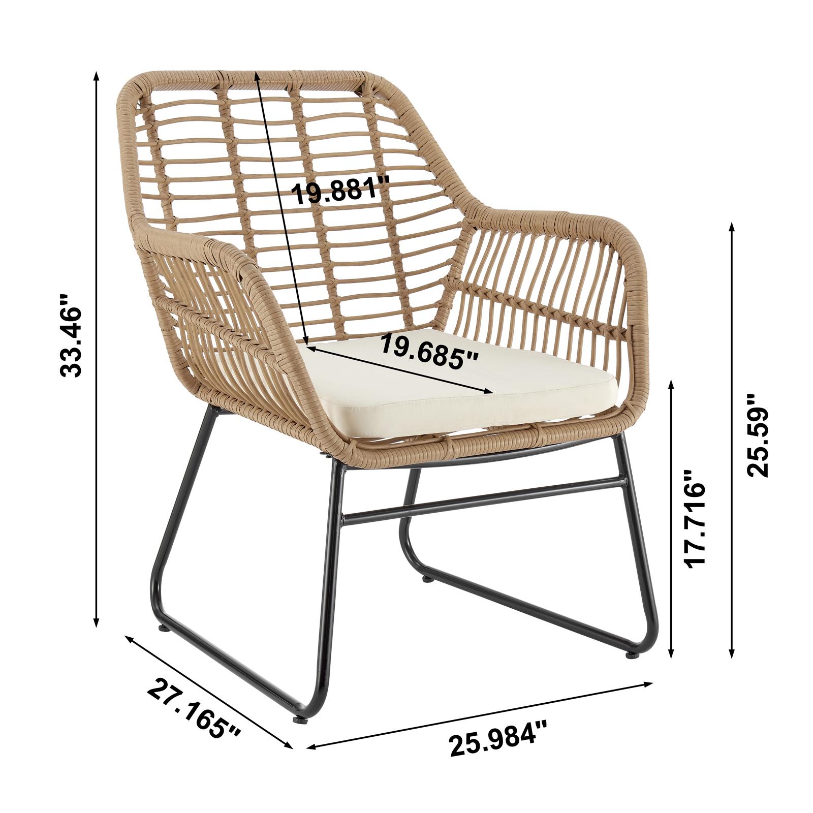 Antibes Steel Rattan 4-Piece Patio Conversation Set 8 Antibes Steel Rattan 4-Piece Patio Conversation Set