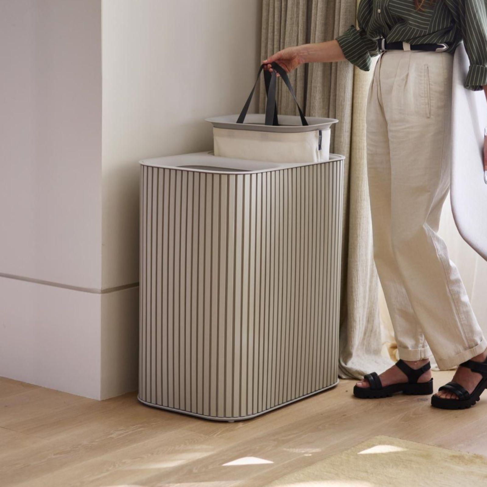 Tota Luxe Bamboo Laundry Separation Basket 1 Tota Luxe Bamboo Laundry Separation Basket