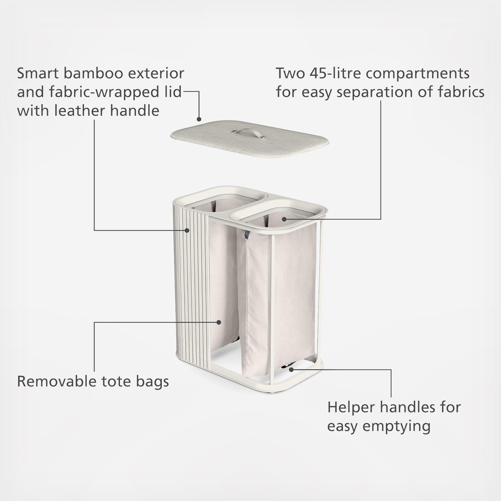 Tota Luxe Bamboo Laundry Separation Basket 6 Tota Luxe Bamboo Laundry Separation Basket