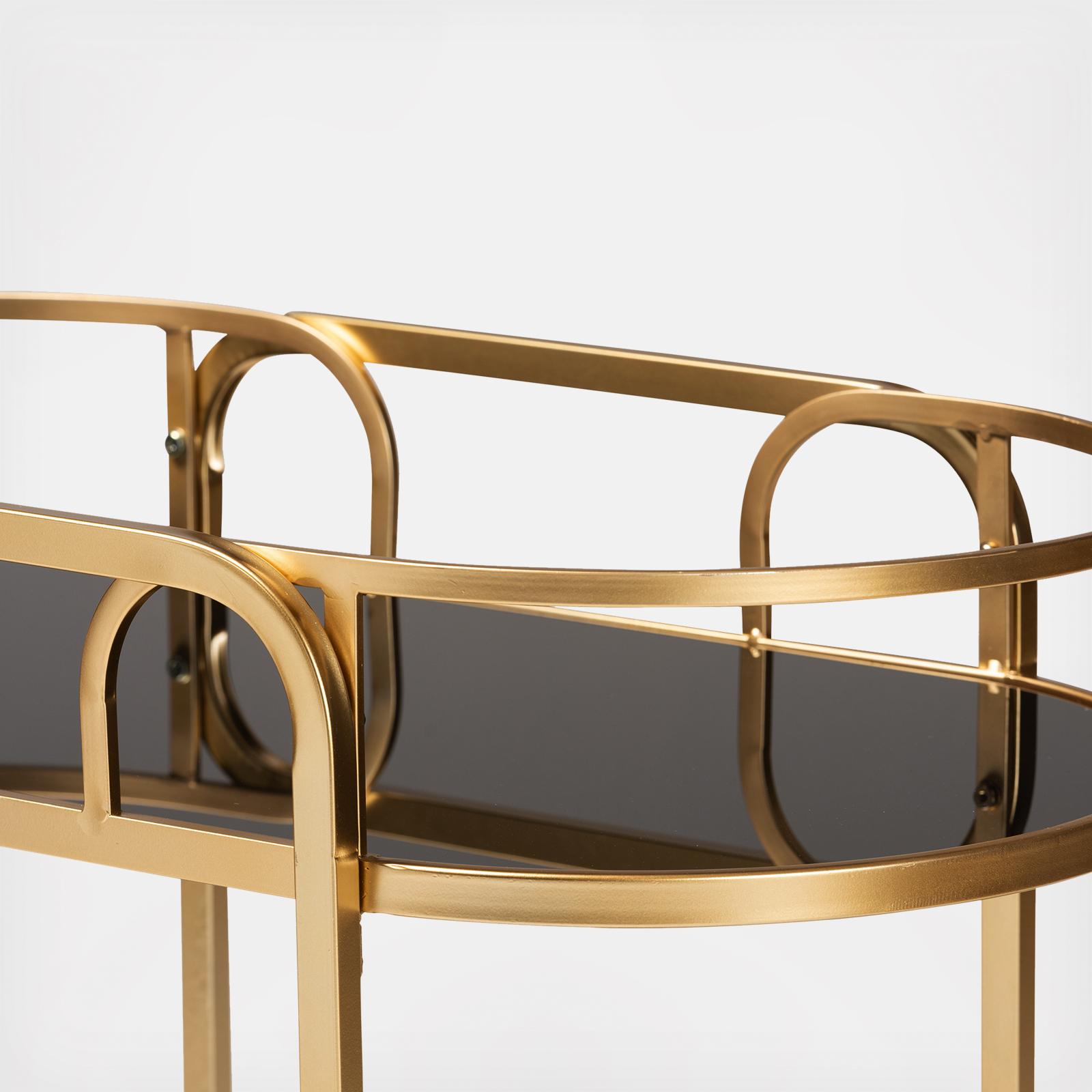 Leighton Luxe 2-Tier Wine Cart 5 Leighton Luxe 2-Tier Wine Cart