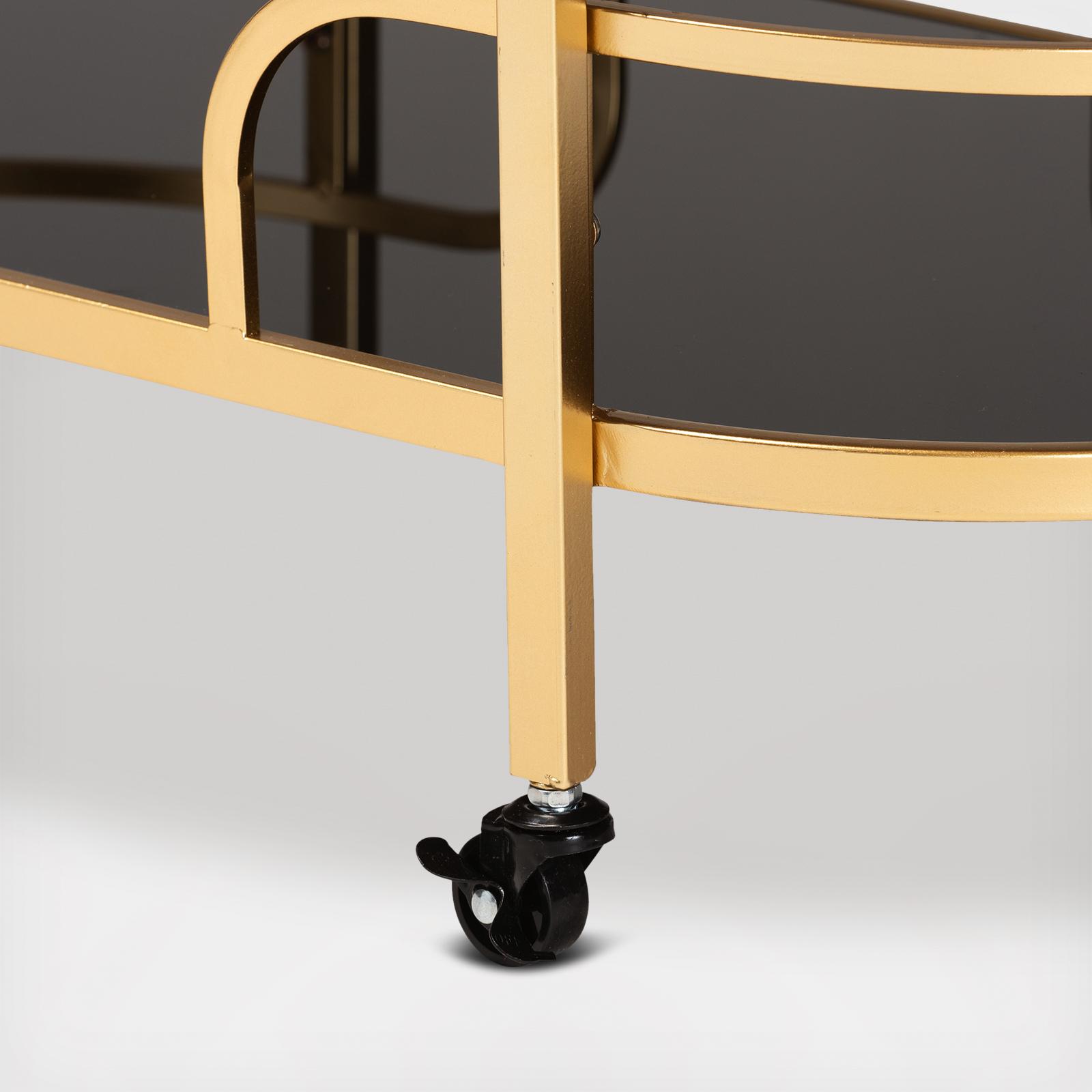 Leighton Luxe 2-Tier Wine Cart 6 Leighton Luxe 2-Tier Wine Cart