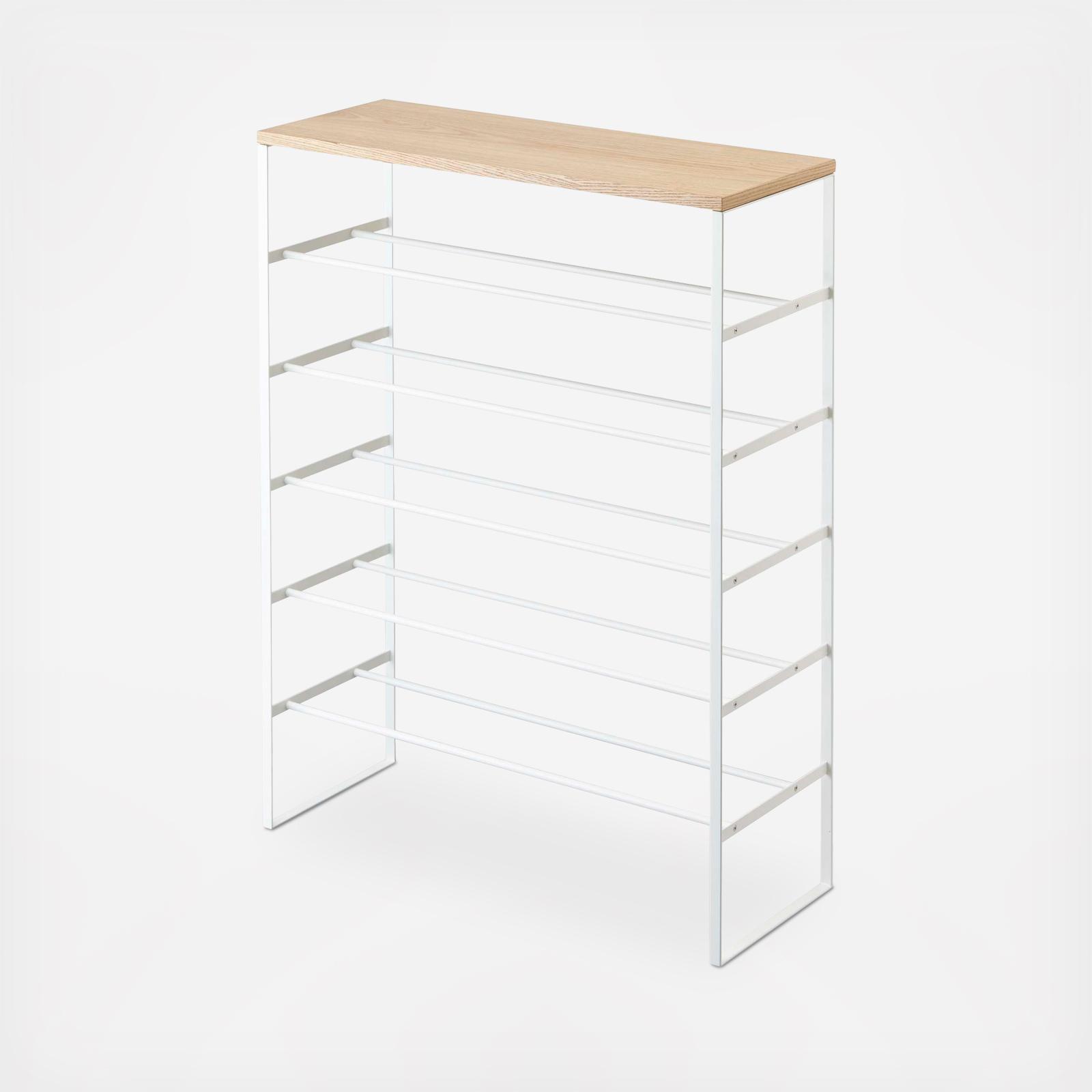 Tower 6-Tier Wood Top Shoe Rack 3 Tower 6-Tier Wood Top Shoe Rack