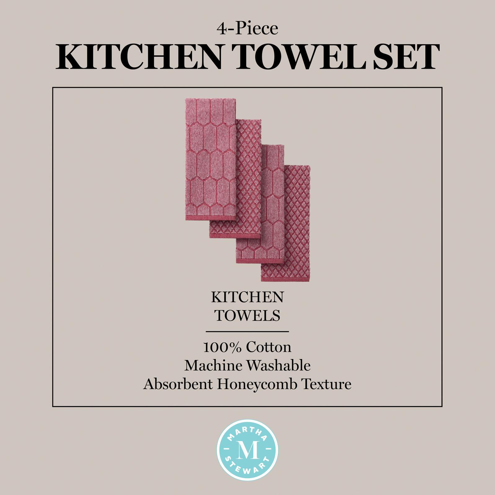 Honeycomb Chambray Assorted Kitchen Towel, Set of 4 6 Honeycomb Chambray Assorted Kitchen Towel, Set of 4