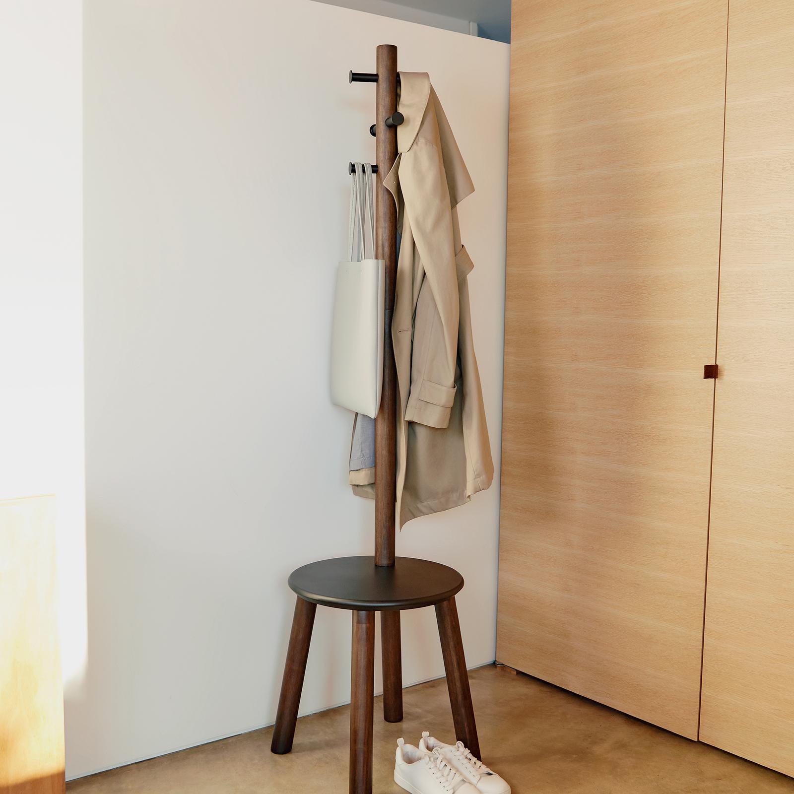 Pillar Coat Rack & Stool 17 Pillar Coat Rack & Stool
