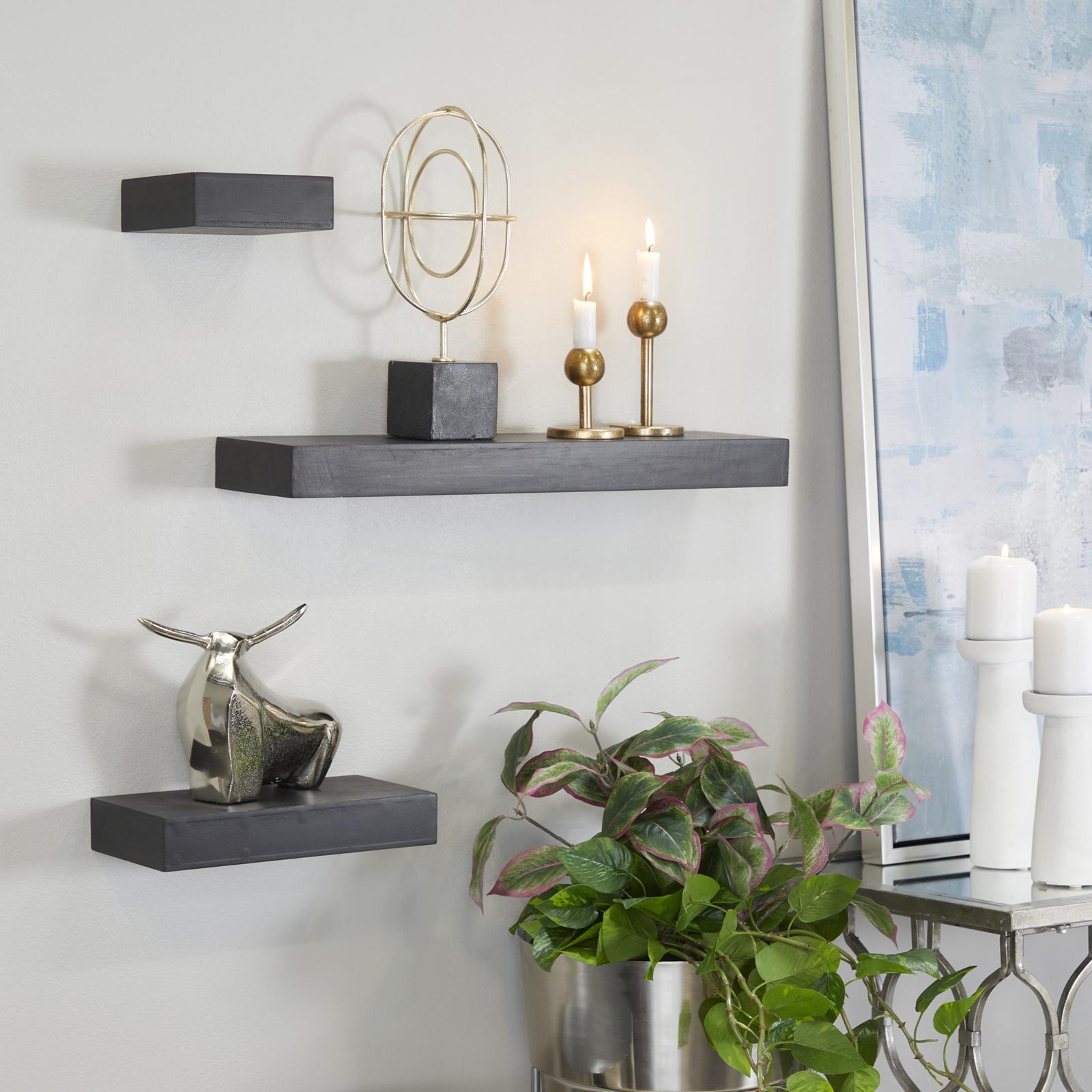 3-Piece Floating Wall Shelf Set 1 3-Piece Floating Wall Shelf Set