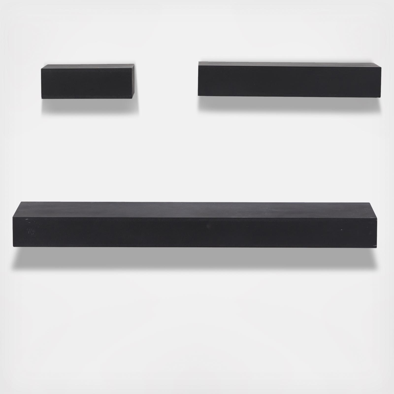 3-Piece Floating Wall Shelf Set 2 3-Piece Floating Wall Shelf Set