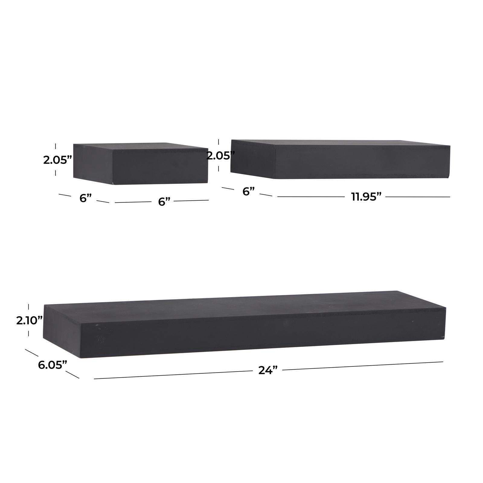 3-Piece Floating Wall Shelf Set 5 3-Piece Floating Wall Shelf Set