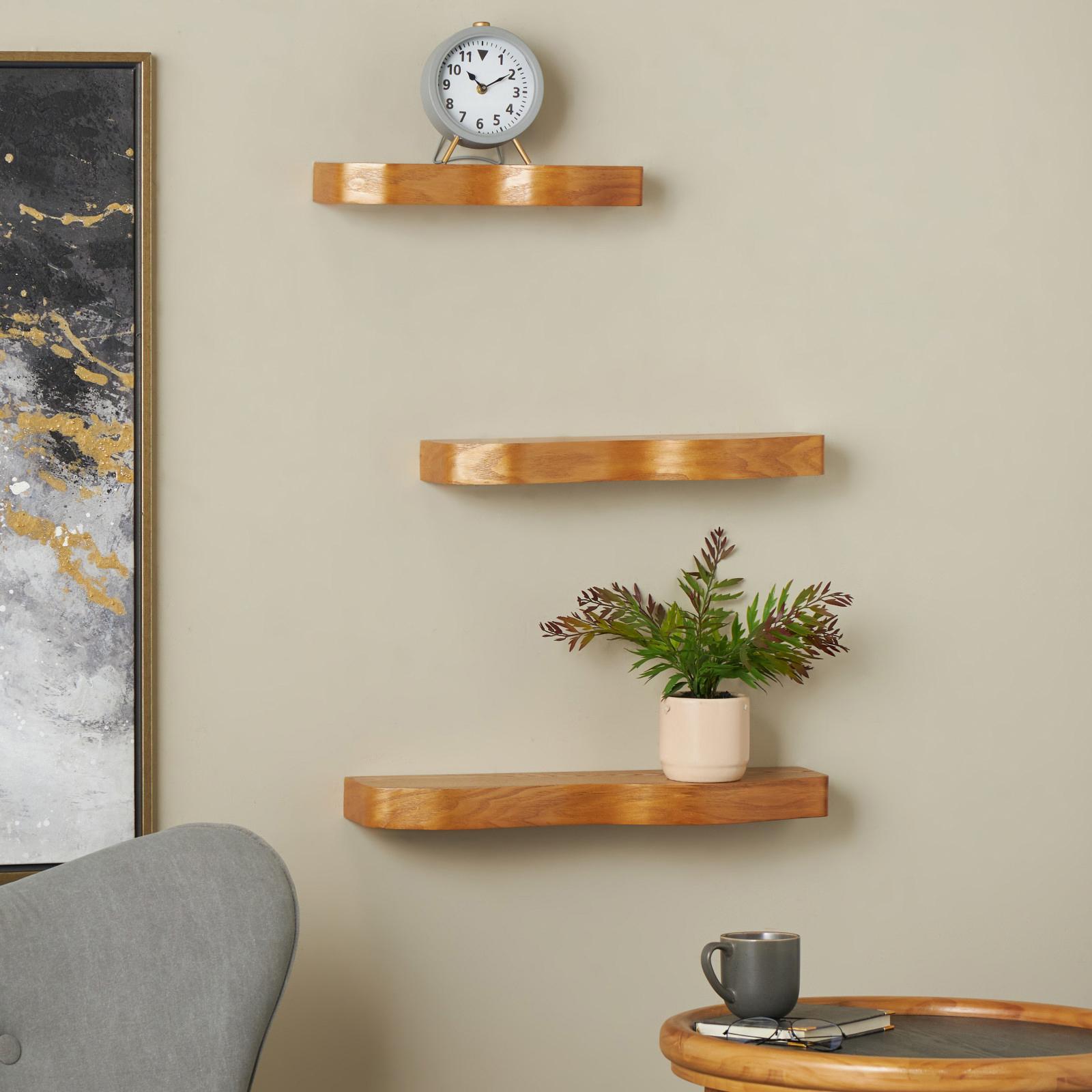 3-Piece Floating Wall Shelf Set 10 3-Piece Floating Wall Shelf Set