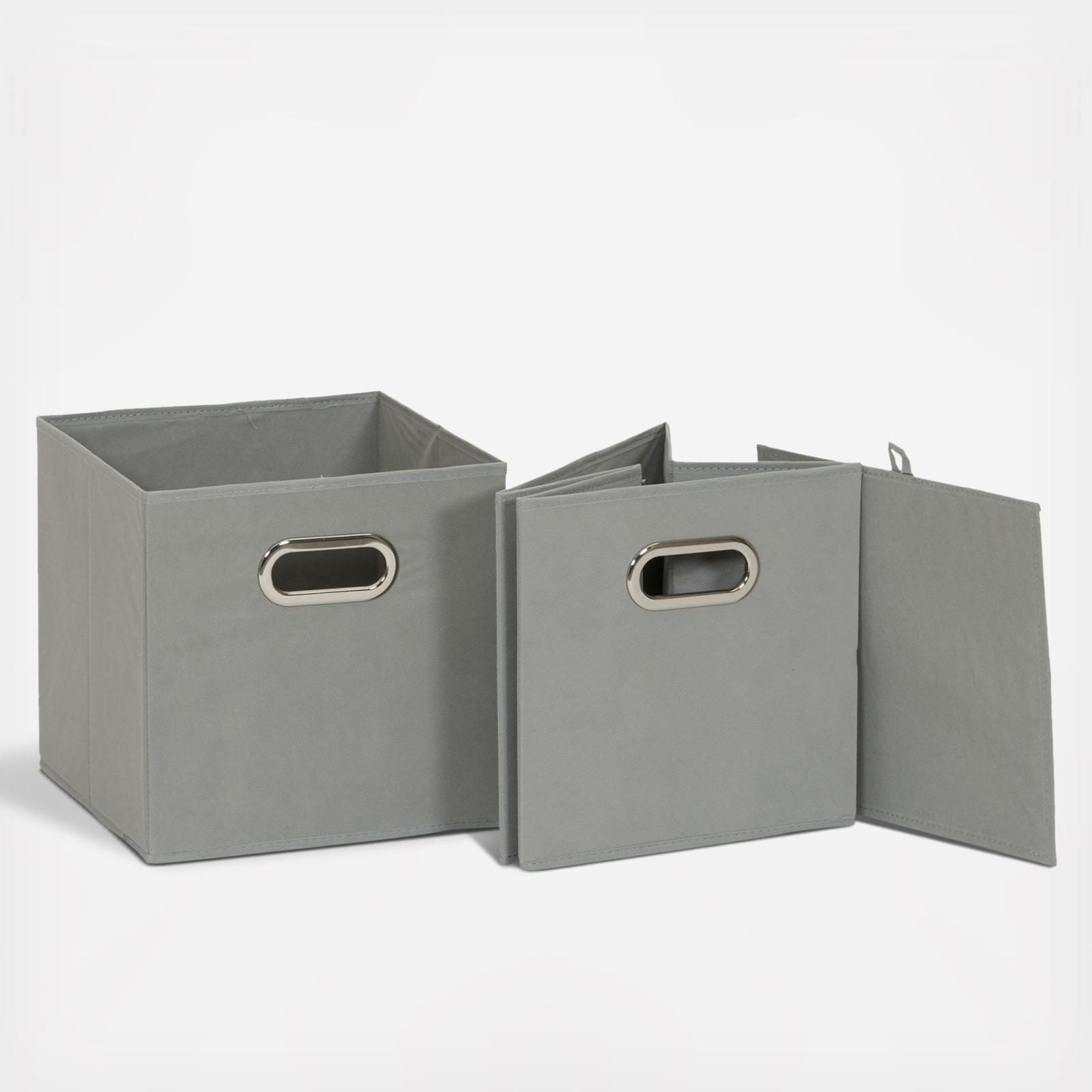 Fabric Storage Cube Bin, Set of 6 4 Fabric Storage Cube Bin, Set of 6