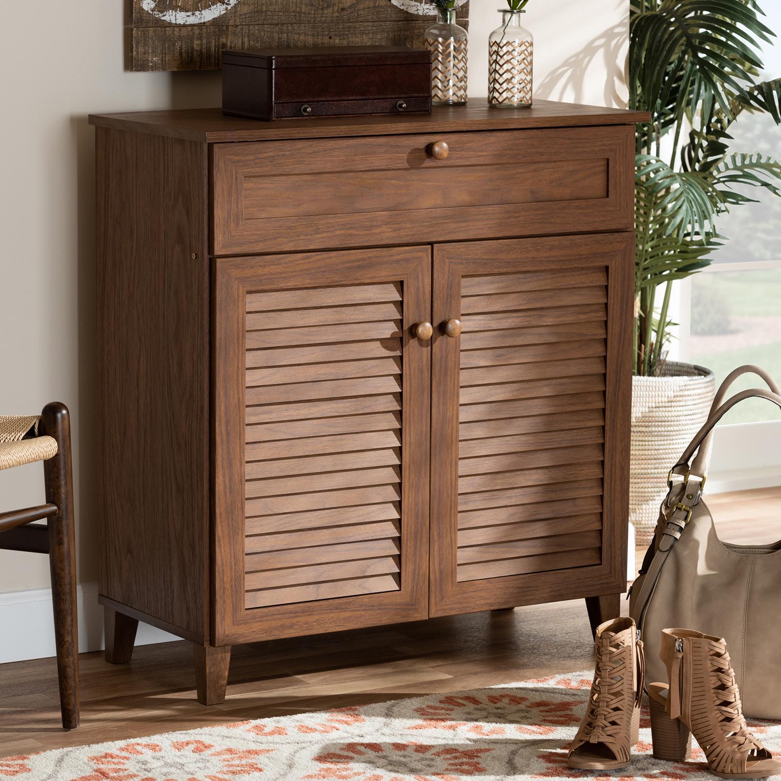 Coolidge 4-Shelf Shoe Storage Cabinet with Drawer 16 Coolidge 4-Shelf Shoe Storage Cabinet with Drawer
