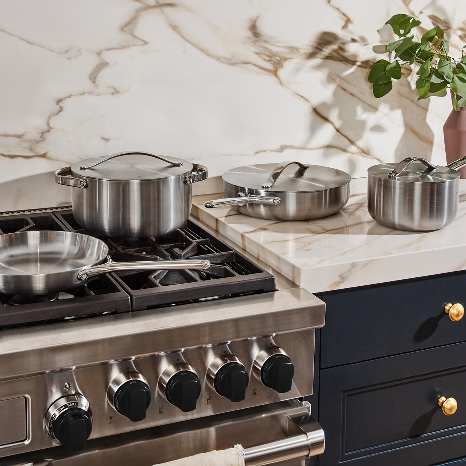 12-Piece Stainless Steel Cookware Set 10 12-Piece Stainless Steel Cookware Set