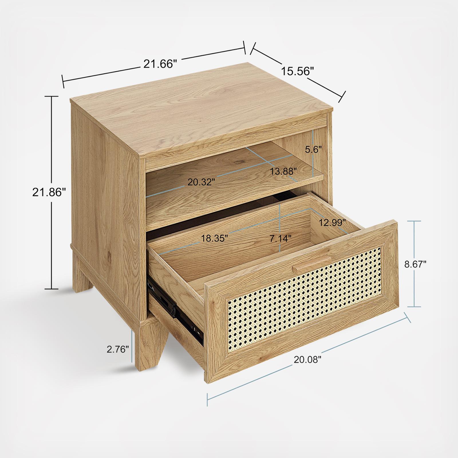 Sheridan Modern Cane Nightstand 8 Sheridan Modern Cane Nightstand