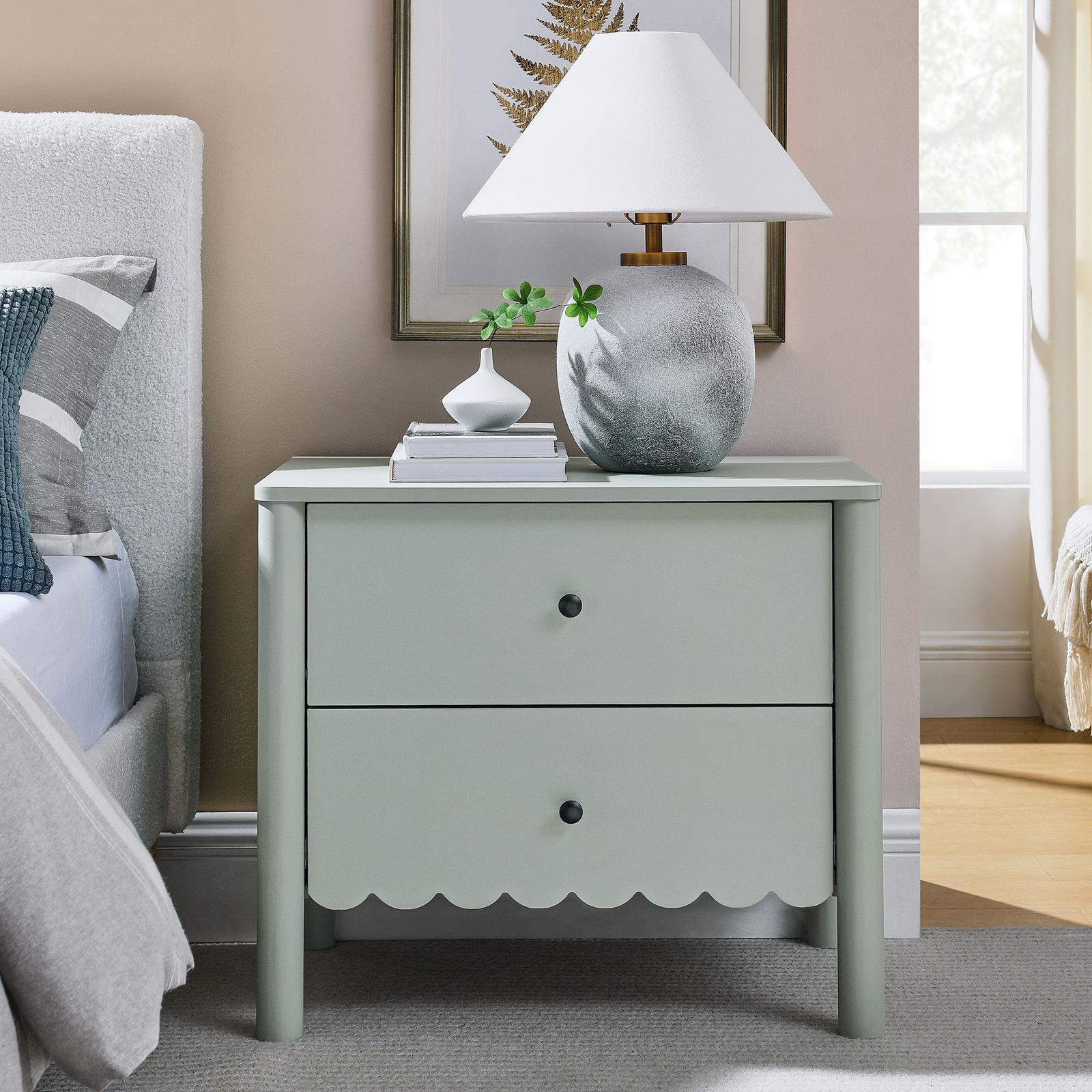 Emmeline Scalloped 2-Drawer Nightstand 16 Emmeline Scalloped 2-Drawer Nightstand