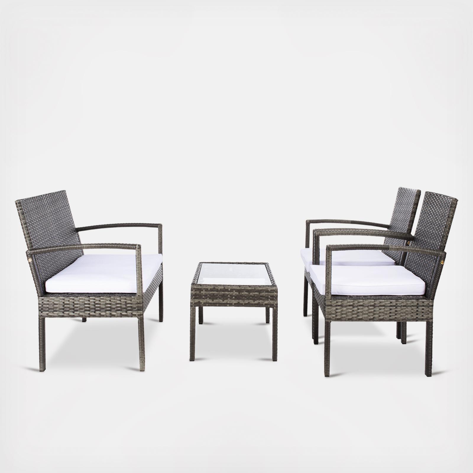 Bassey 4-Piece Outdoor Living Set 3 Bassey 4-Piece Outdoor Living Set