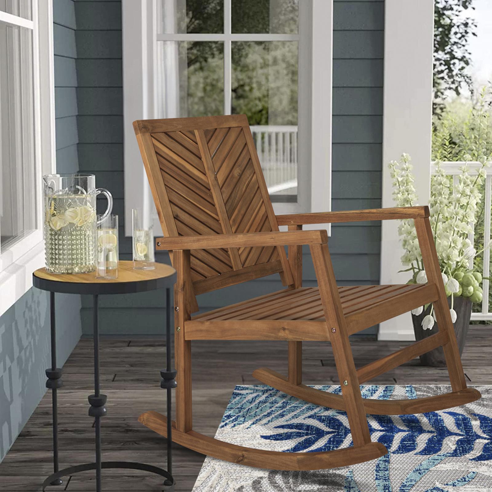 Ned Modern Patio Outdoor Rocking Chair 2 Ned Modern Patio Outdoor Rocking Chair