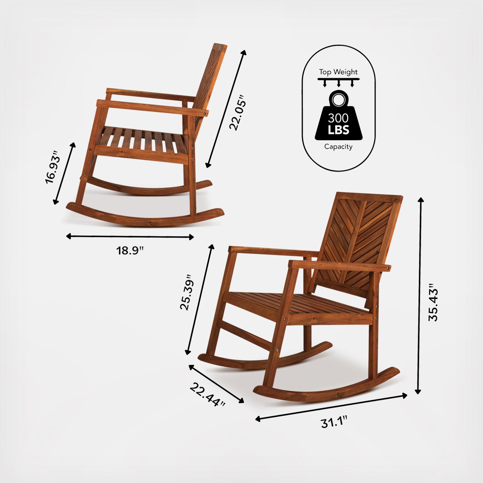 Ned Modern Patio Outdoor Rocking Chair 7 Ned Modern Patio Outdoor Rocking Chair