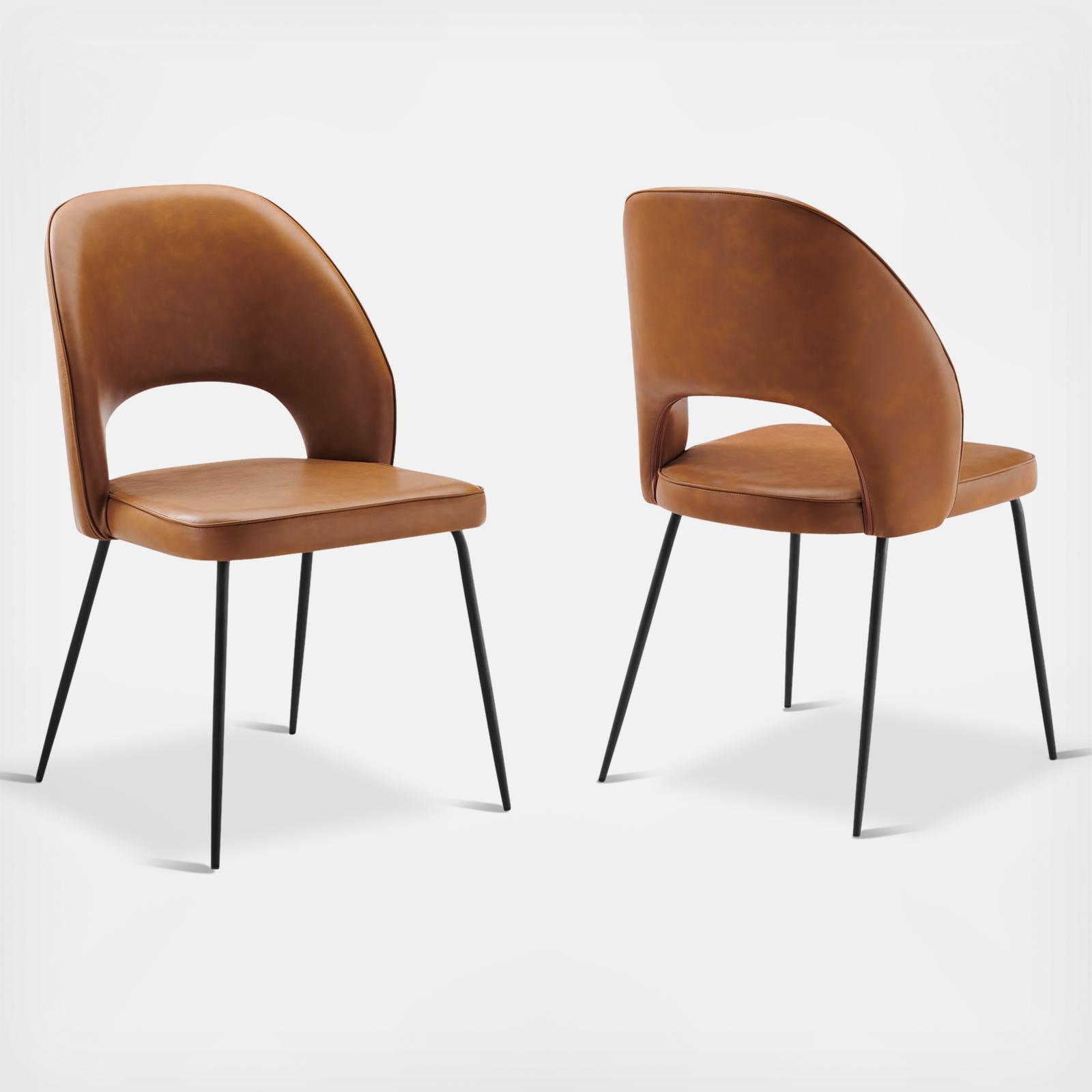 Nico Vegan Leather Dining Chair, Set of 2 3 Nico Vegan Leather Dining Chair, Set of 2