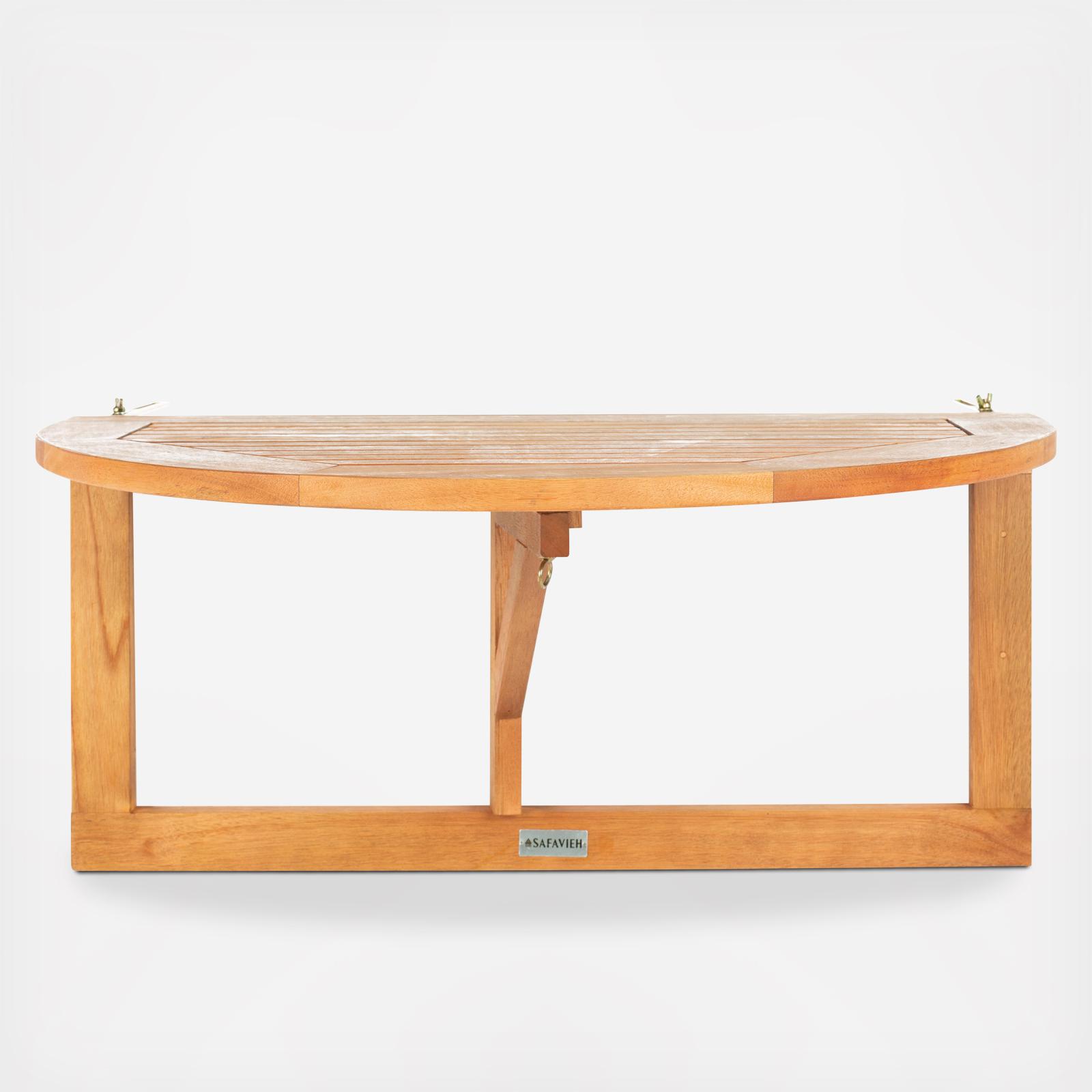 Owens Outdoor Balcony Half Table 2 Owens Outdoor Balcony Half Table