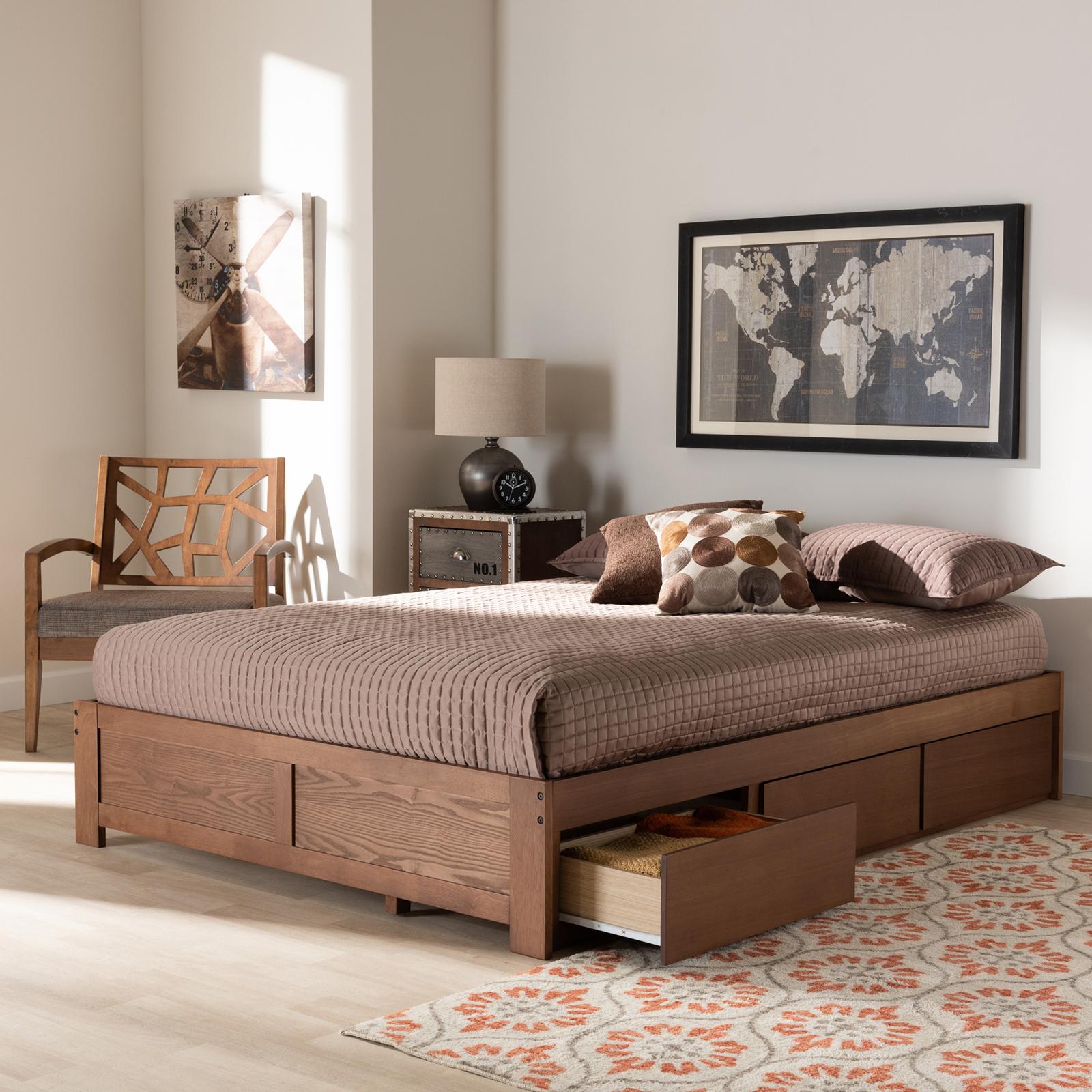 Wren Finished 3-Drawer Platform Storage Bed Frame 10 Wren Finished 3-Drawer Platform Storage Bed Frame