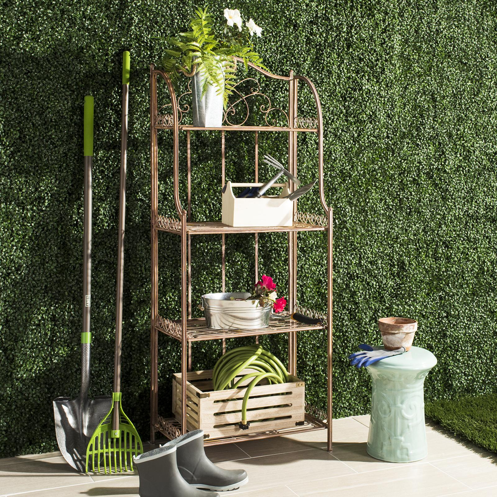 Amaris Wrought Iron 4-Tier Outdoor Bakers Rack 17 Amaris Wrought Iron 4-Tier Outdoor Bakers Rack